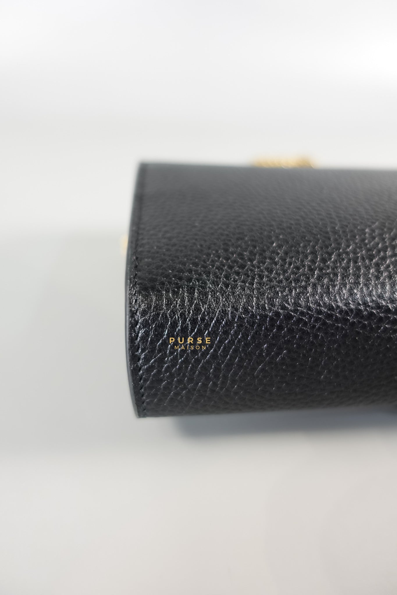 GG Marmont Wallet on Chain in Black Leather | Purse Maison Luxury Bags Shop