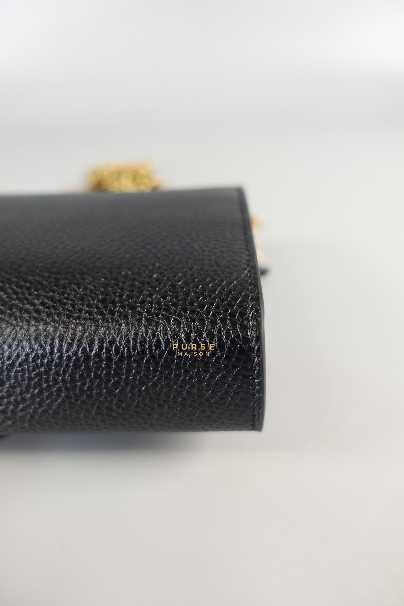 GG Marmont Wallet on Chain in Black Leather | Purse Maison Luxury Bags Shop