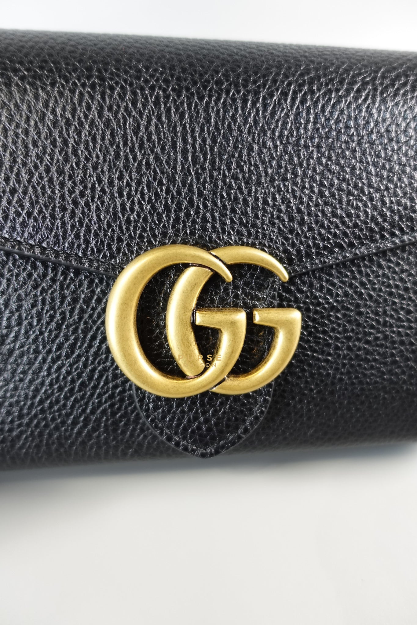 GG Marmont Wallet on Chain in Black Leather | Purse Maison Luxury Bags Shop