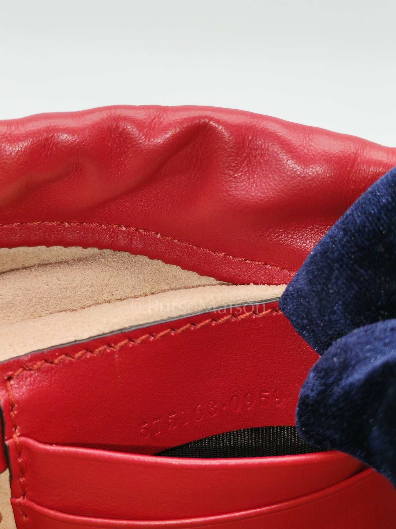GG Mini Bucket Bag in Red Marmont Matelasse Leather | Purse Maison Luxury Bags Shop