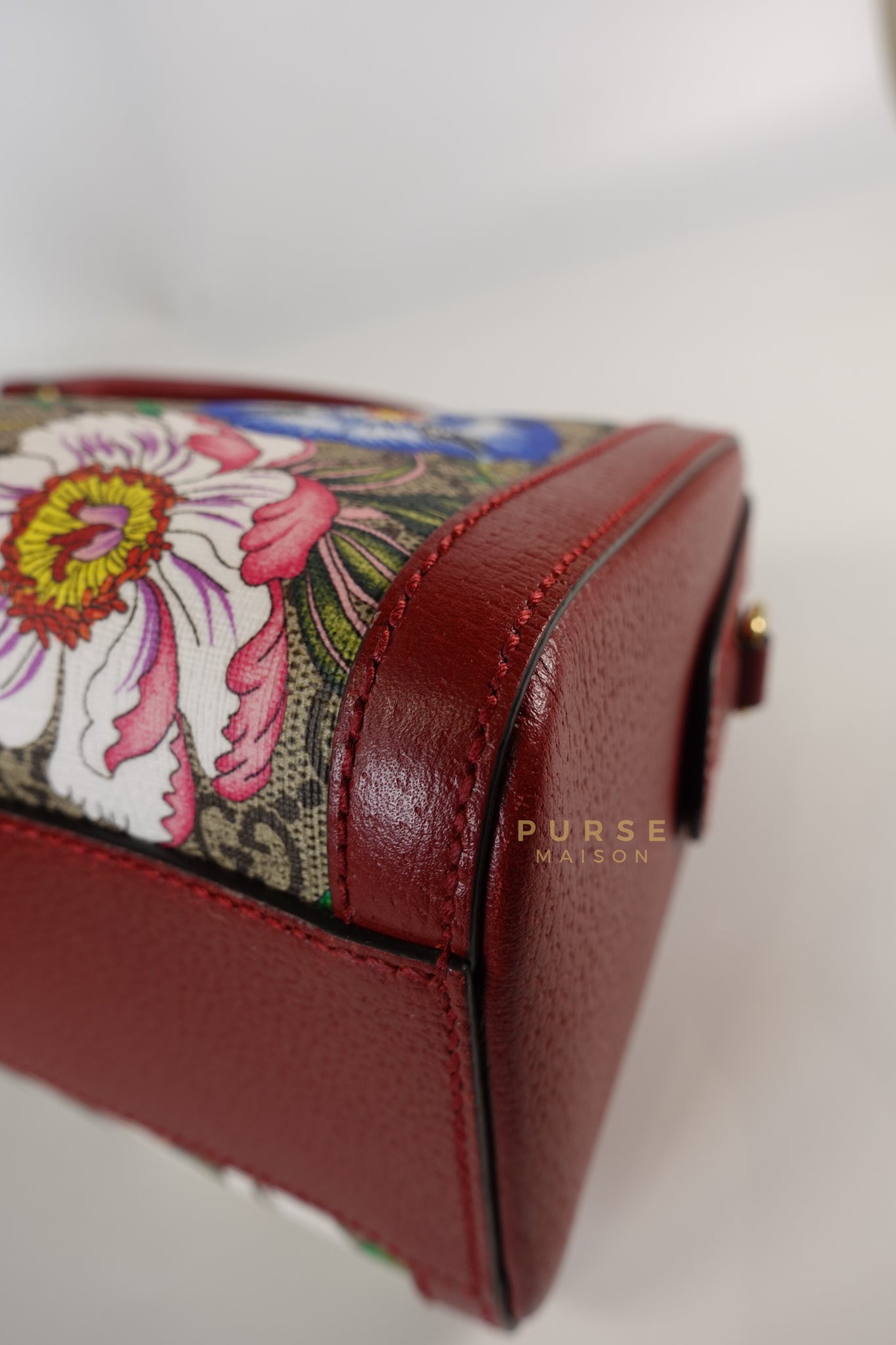 GG Ophidia Flora Boston Bag (Red) | Purse Maison Luxury Bags Shop