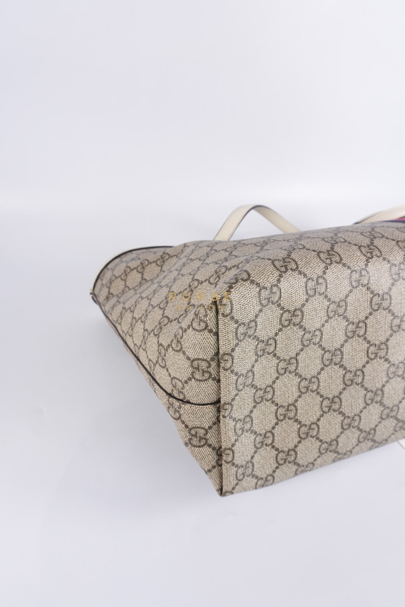 GG Ophidia Large Tote Bag in Cream/Red/Blue | Purse Maison Luxury Bags Shop