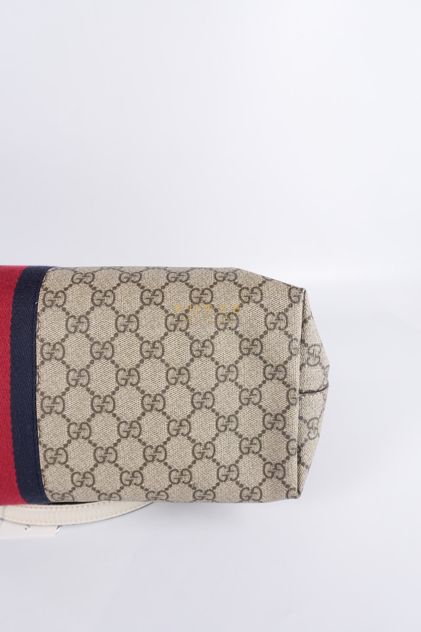 GG Ophidia Large Tote Bag in Cream/Red/Blue | Purse Maison Luxury Bags Shop