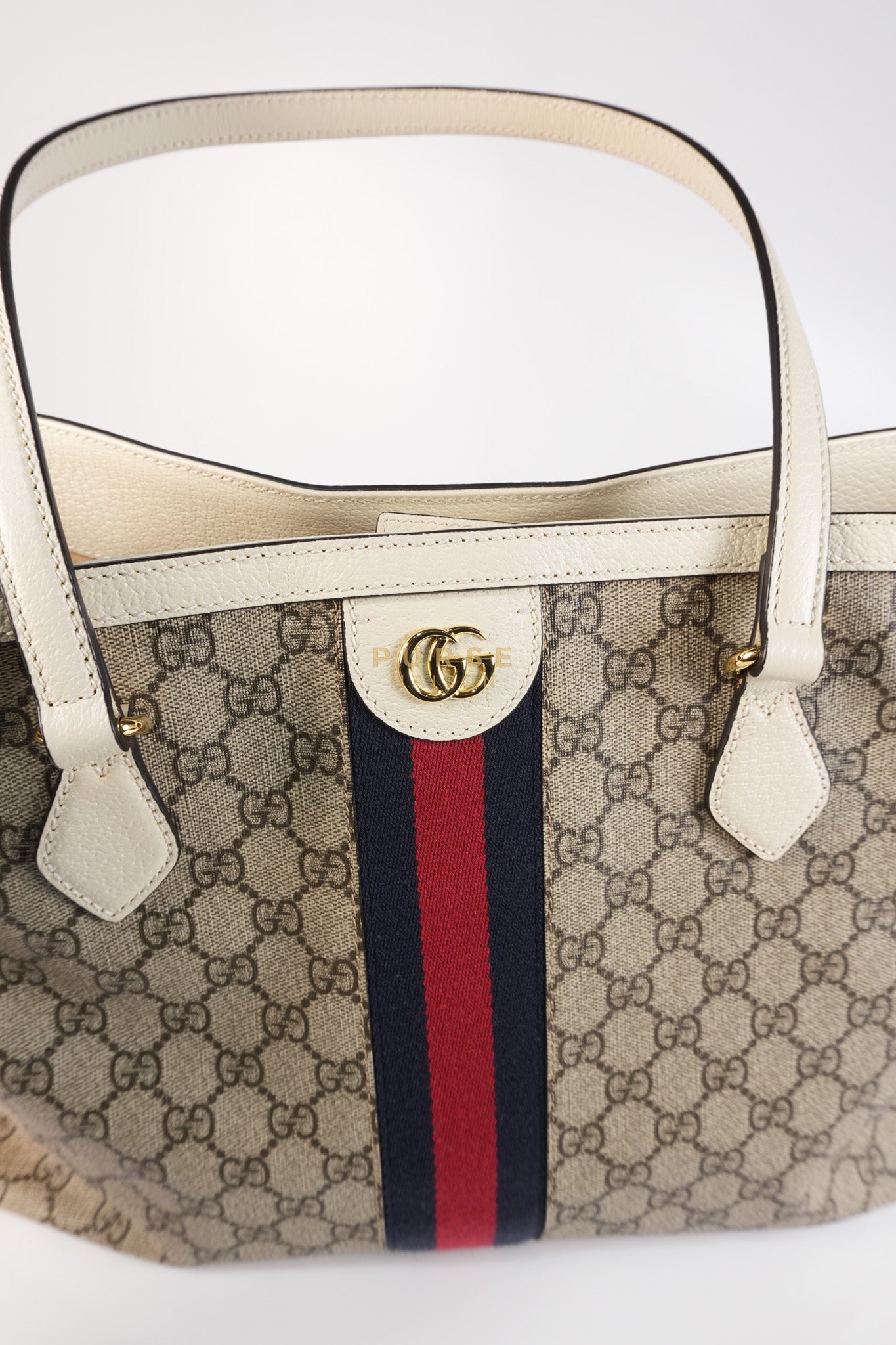 GG Ophidia Large Tote Bag in Cream/Red/Blue | Purse Maison Luxury Bags Shop