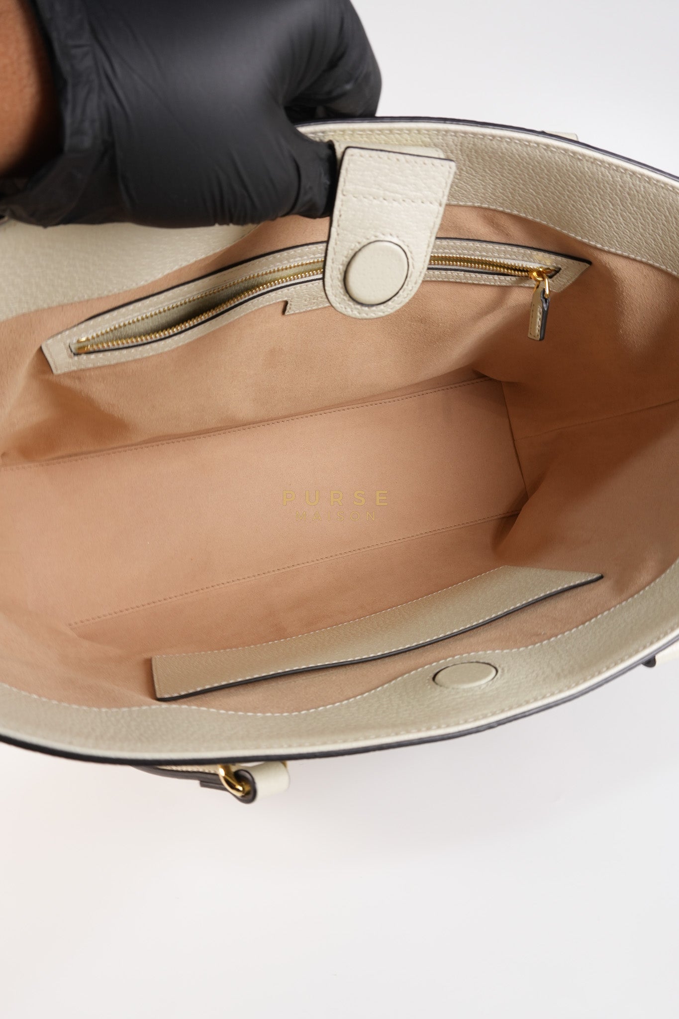 GG Ophidia Large Tote Bag in Cream/Red/Blue | Purse Maison Luxury Bags Shop