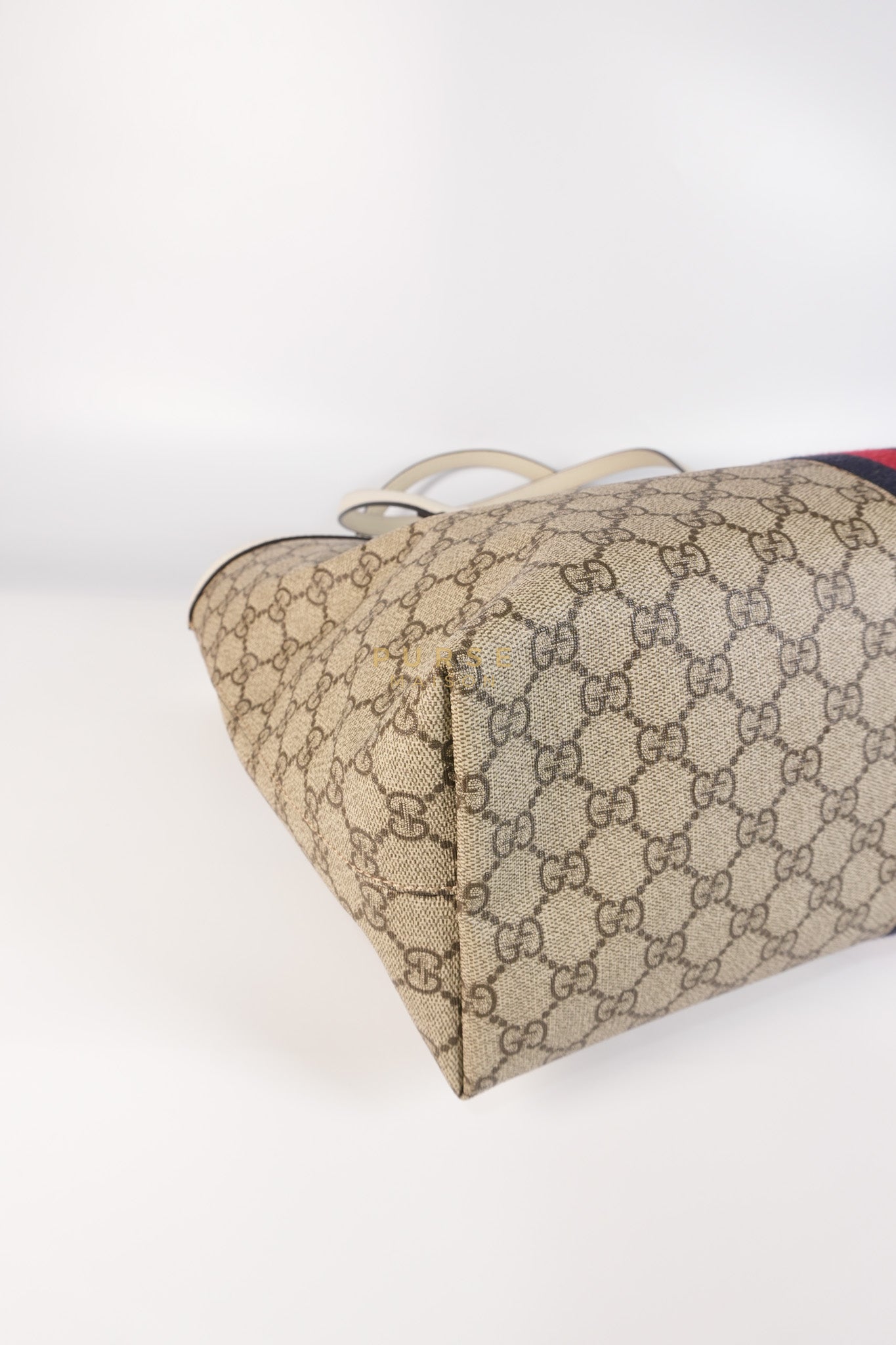 GG Ophidia Large Tote Bag in Cream/Red/Blue | Purse Maison Luxury Bags Shop