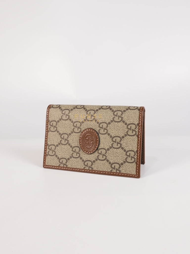 GG Retro Interlocking G Bi-Fold Card Holder in Supreme Monogram | Purse Maison Luxury Bags Shop