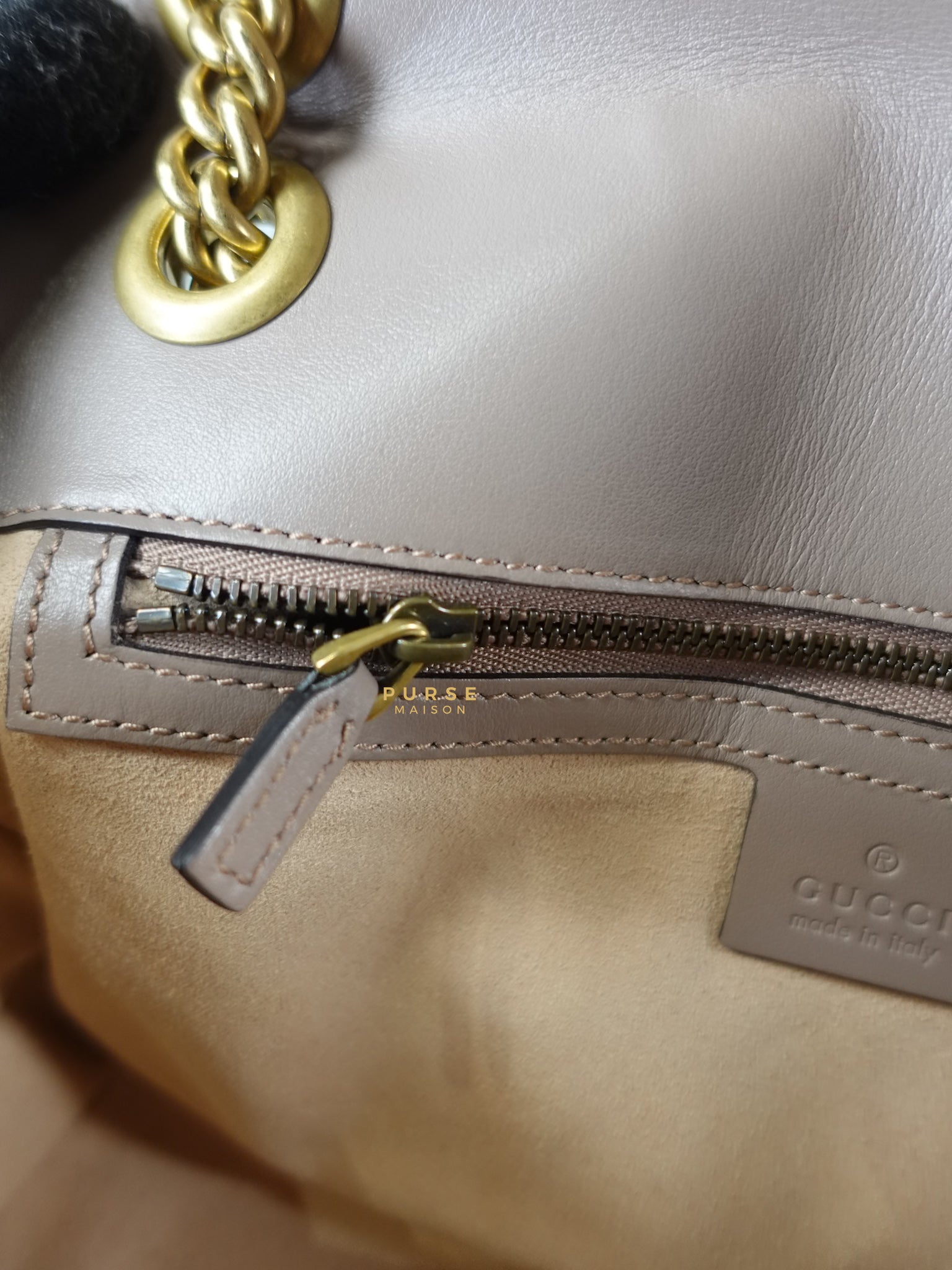 GG Small Marmont Quilted Leather in Dusty Rose | Purse Maison Luxury Bags Shop