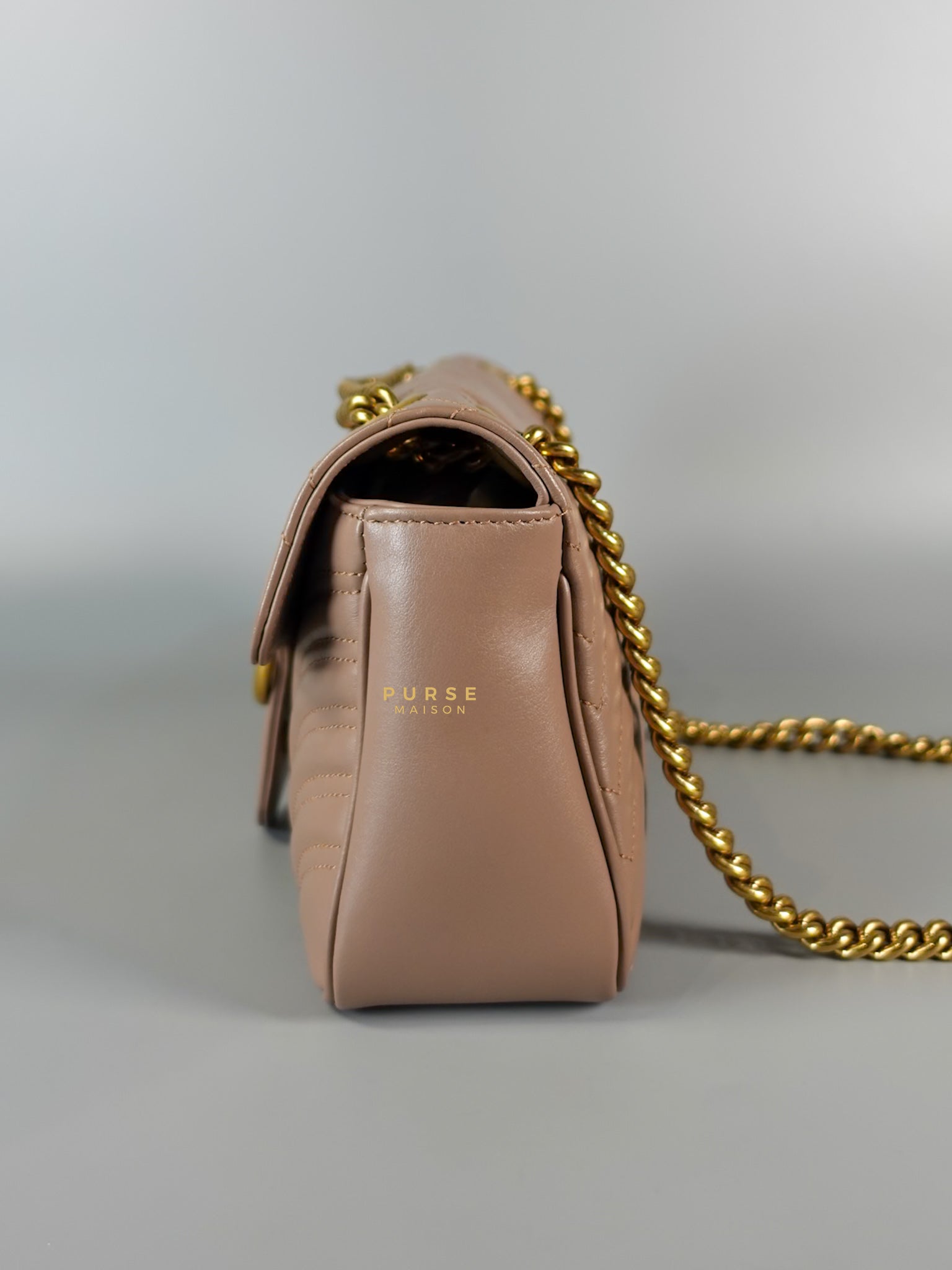 GG Small Marmont Quilted Leather in Dusty Rose | Purse Maison Luxury Bags Shop