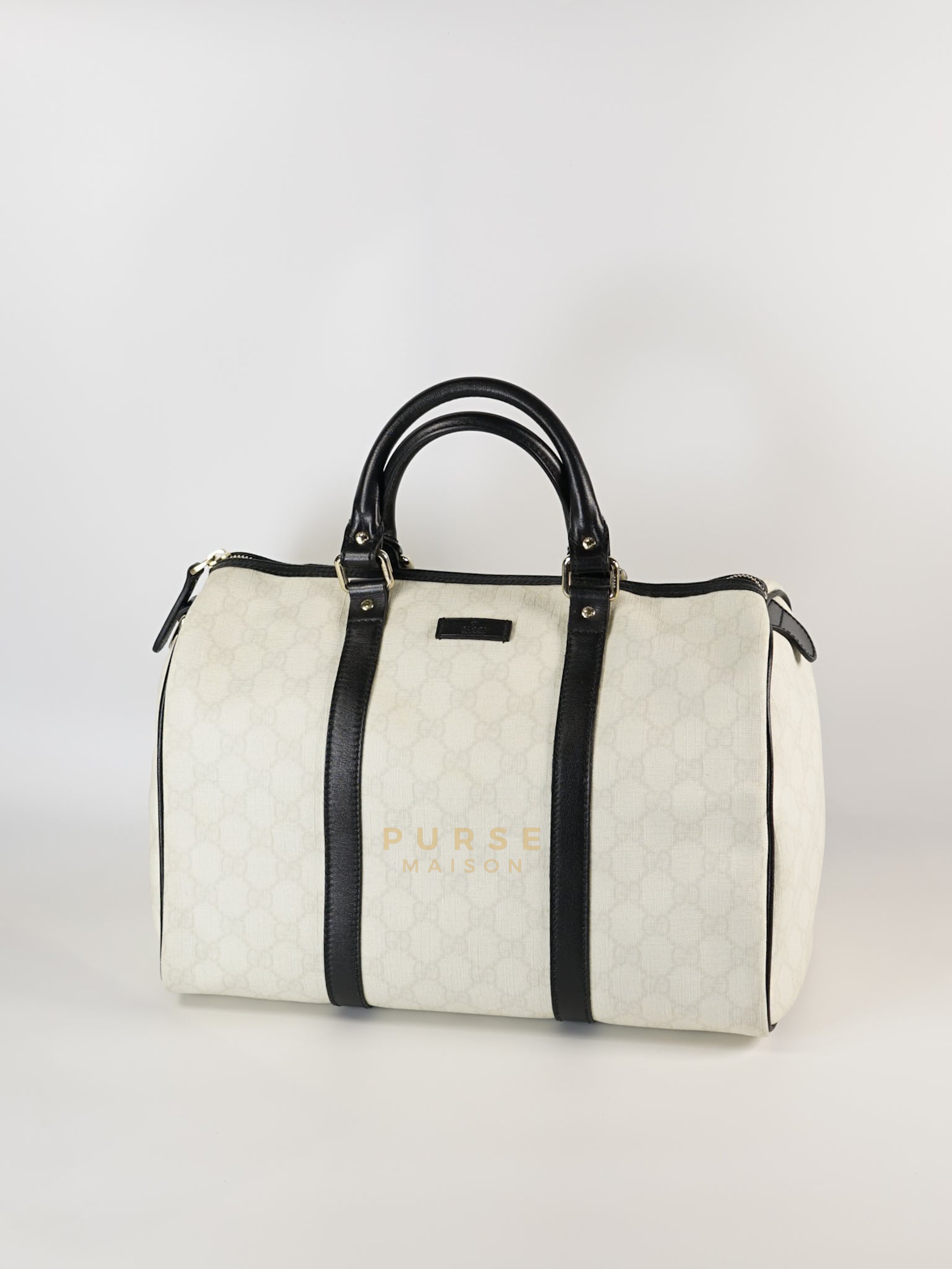 GG Supreme Joy Boston Bag (White/Black) | Purse Maison Luxury Bags Shop