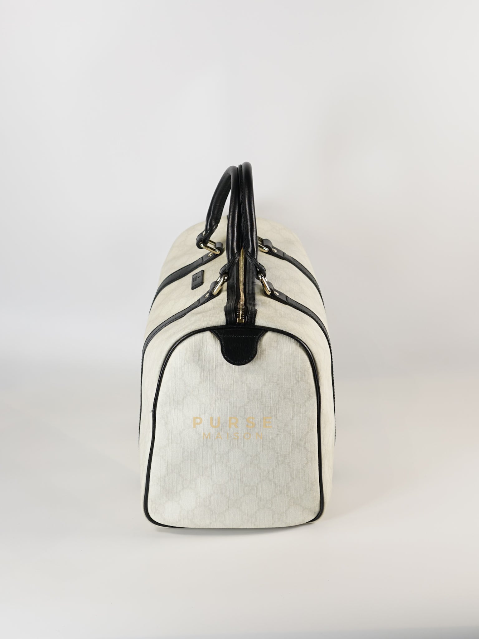 GG Supreme Joy Boston Bag (White/Black) | Purse Maison Luxury Bags Shop