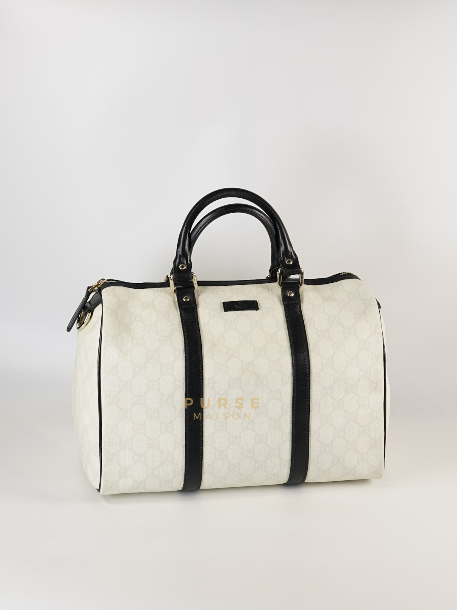 GG Supreme Joy Boston Bag (White/Black) | Purse Maison Luxury Bags Shop