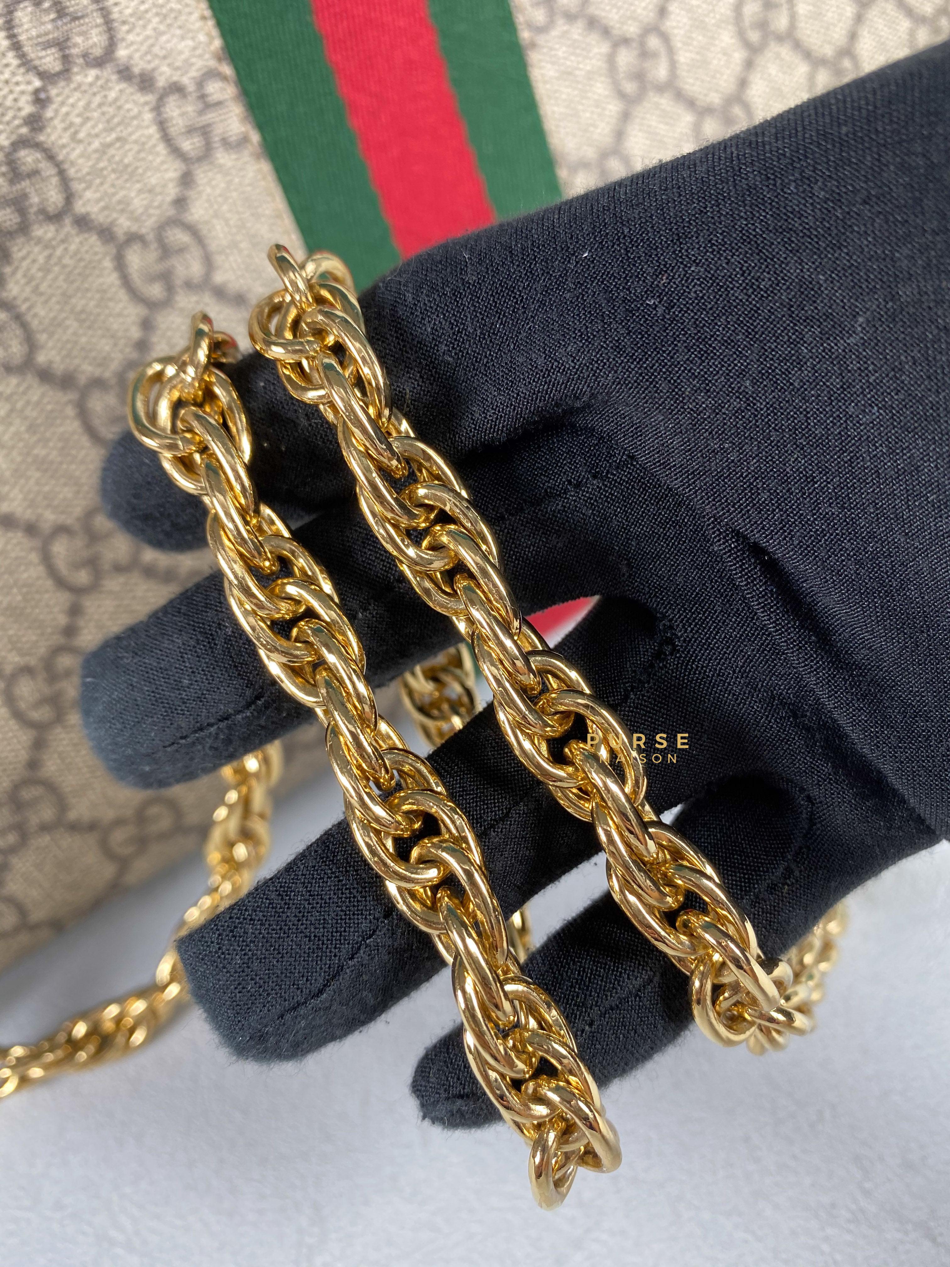 Gucci GG Supreme Monogram Web Ophidia Chain Shoulder Bag | Purse Maison Luxury Bags Shop