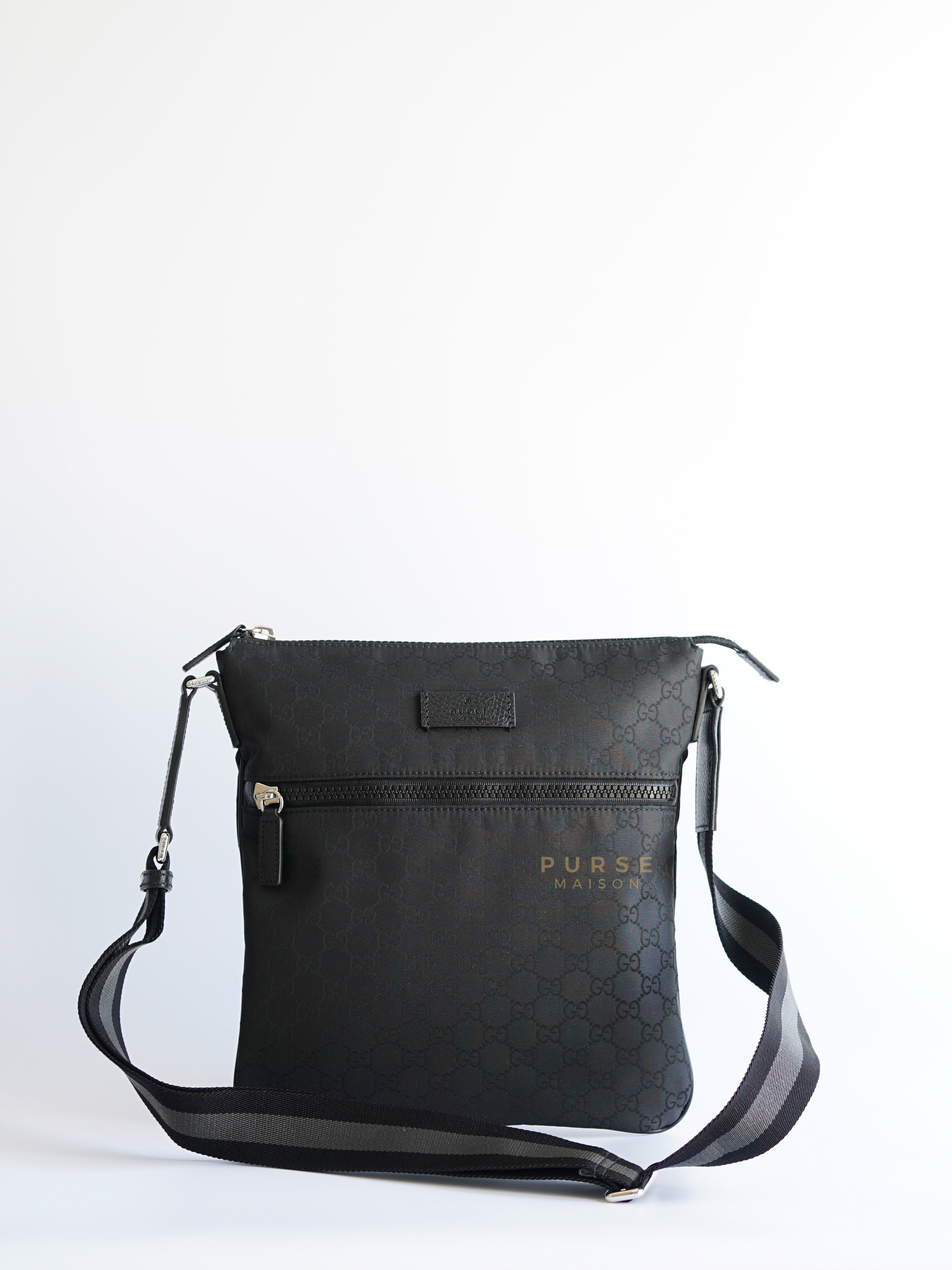 GG Supreme Small Monogram Front Zip Messenger Bag | Purse Maison Luxury Bags Shop