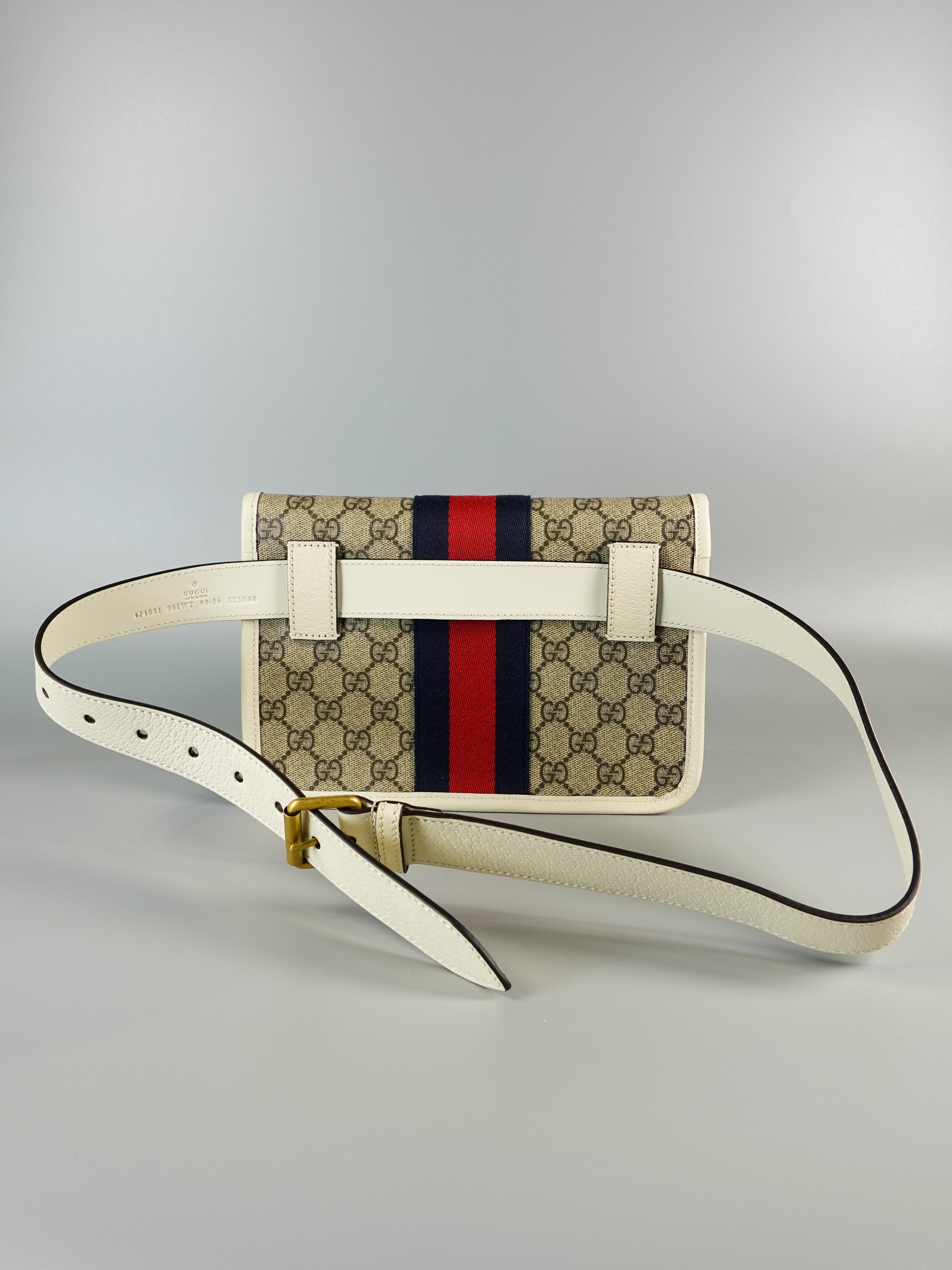 GG Supreme Web Canvas White Ophidia Belt Bag | Purse Maison Luxury Bags Shop