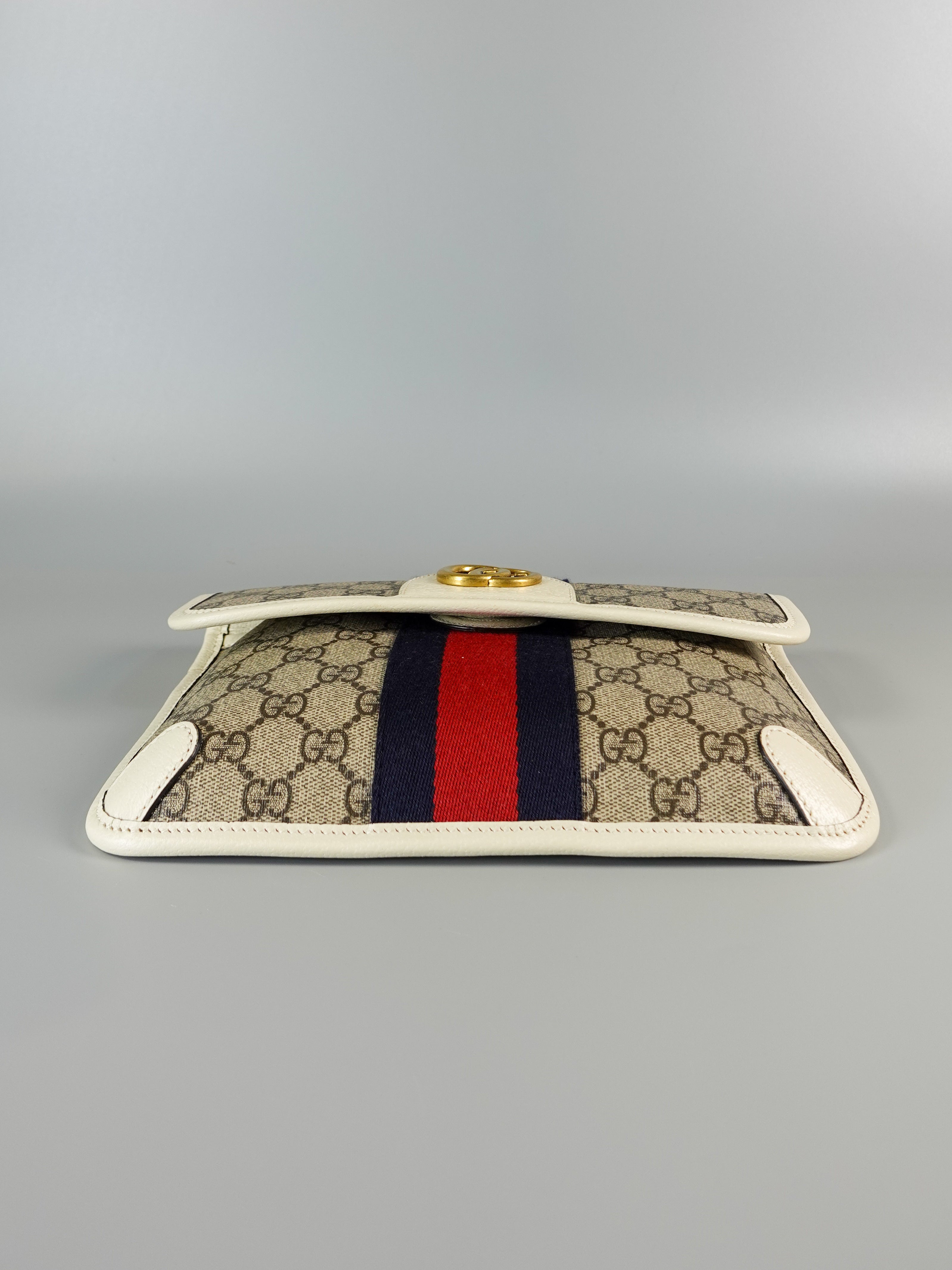 GG Supreme Web Canvas White Ophidia Belt Bag | Purse Maison Luxury Bags Shop