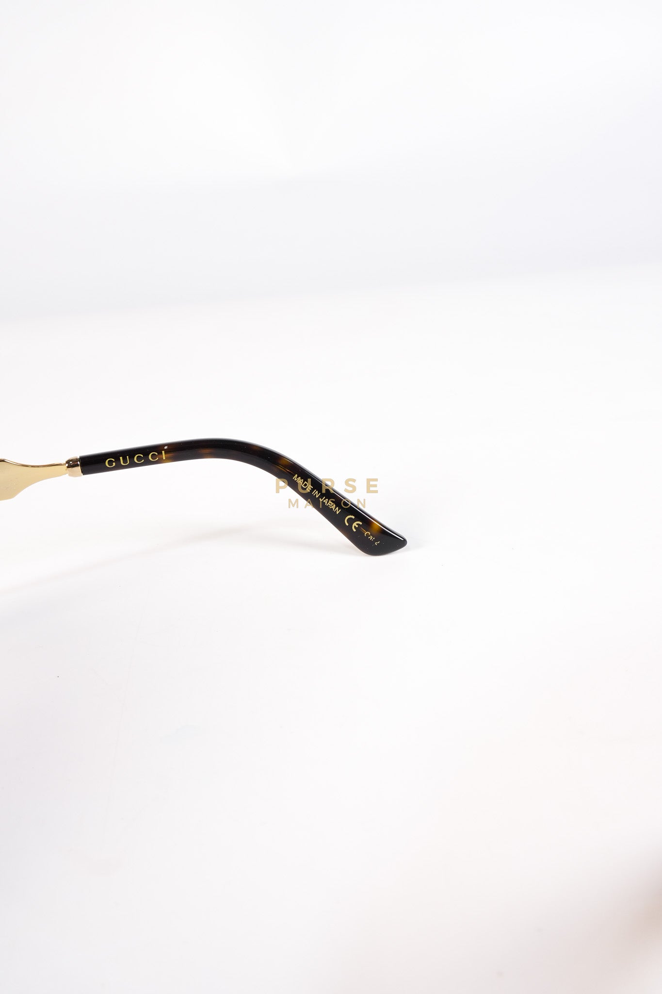 GG0076SK Tortoise Oversize Round Sunglasses in Black/Brown | Purse Maison Luxury Bags Shop