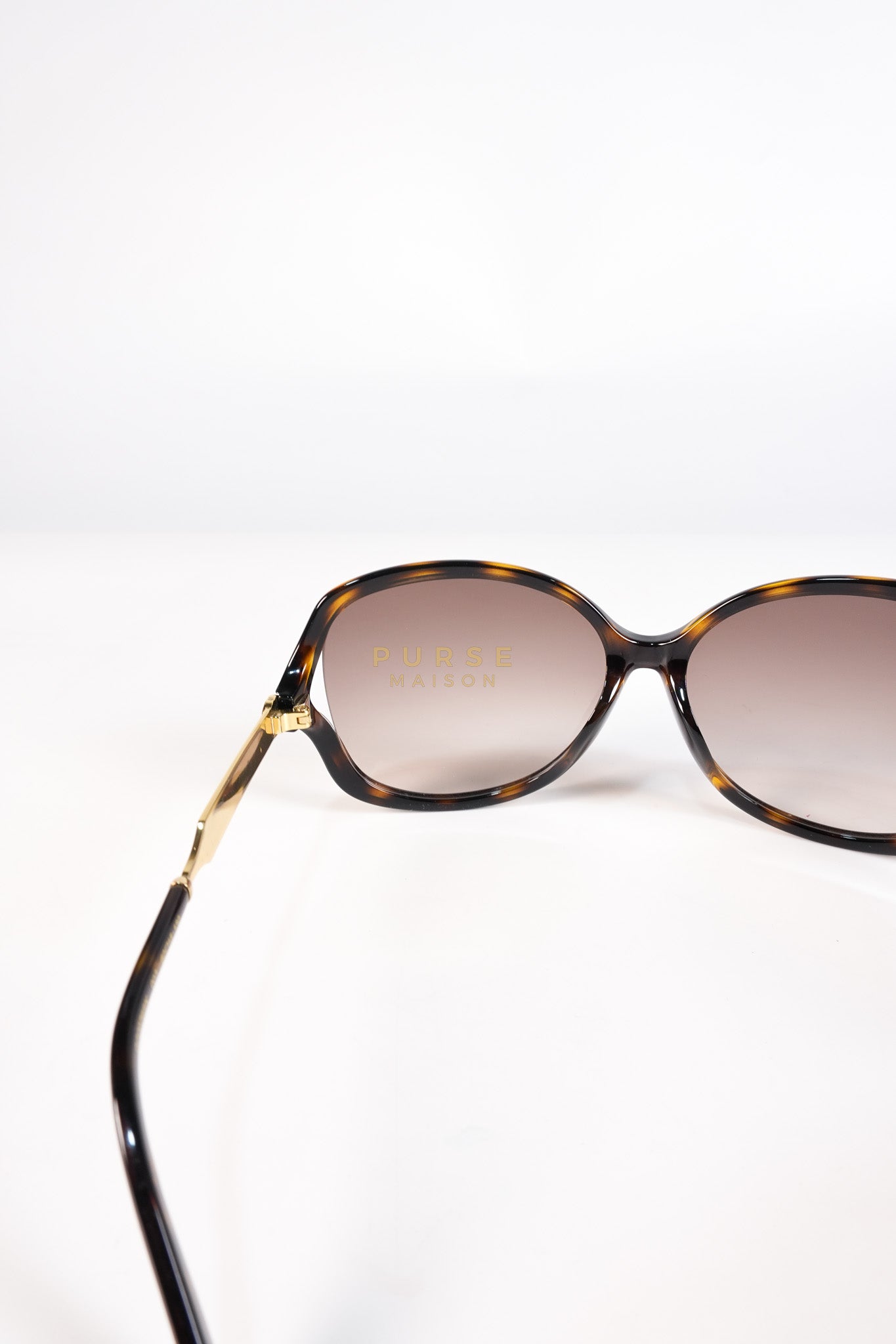 GG0076SK Tortoise Oversize Round Sunglasses in Black/Brown | Purse Maison Luxury Bags Shop