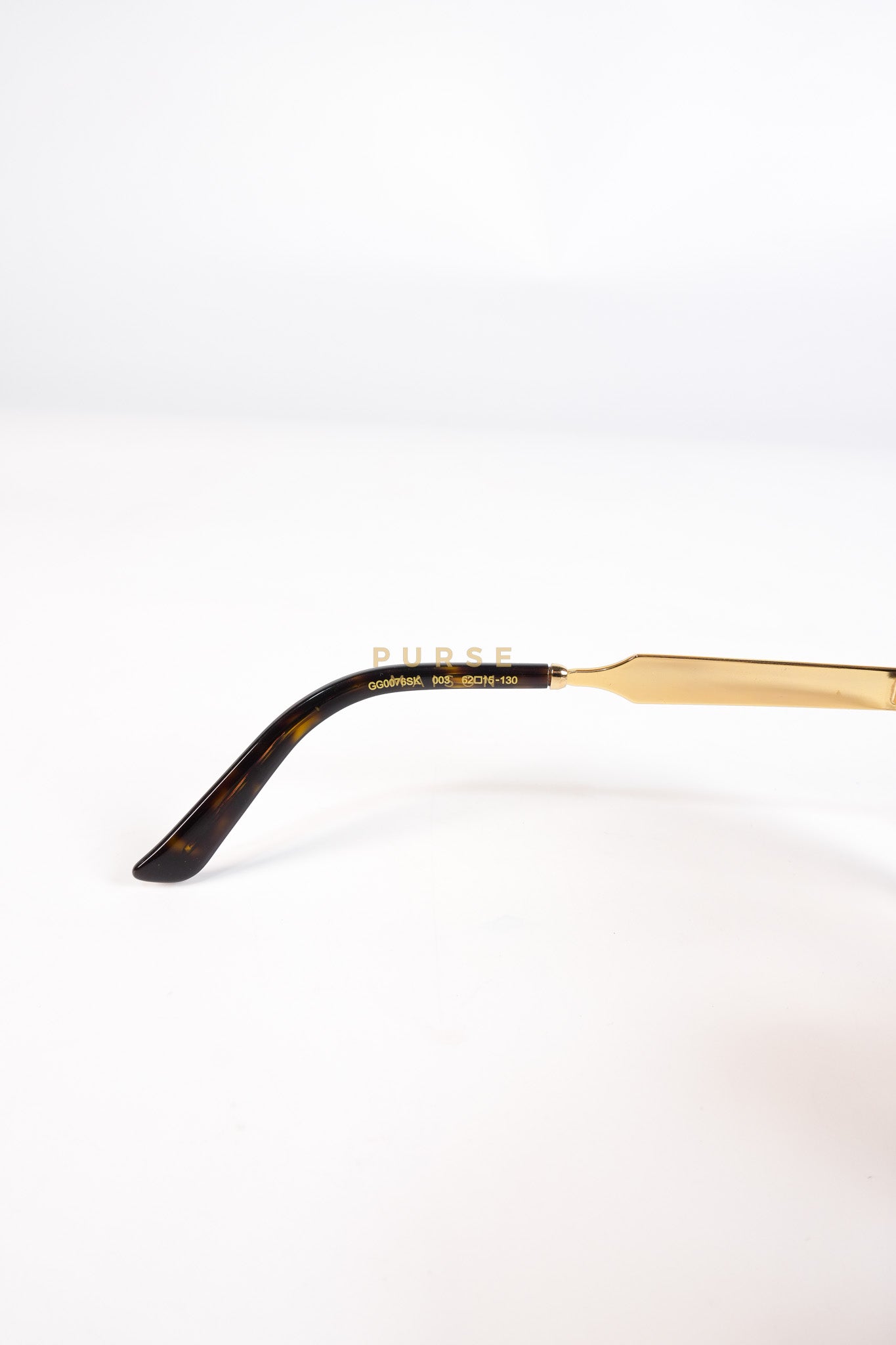 GG0076SK Tortoise Oversize Round Sunglasses in Black/Brown | Purse Maison Luxury Bags Shop