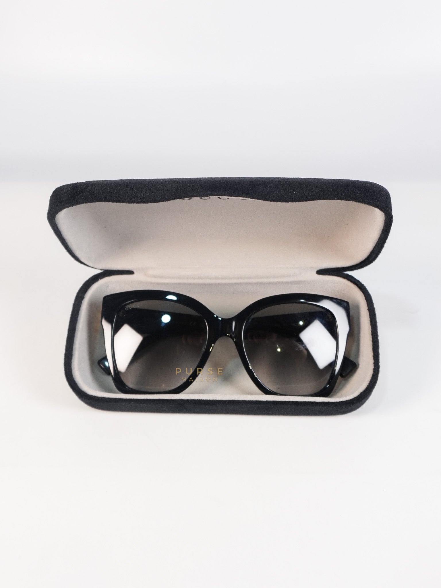 GG0459S Oversized Sunglasses in Black | Purse Maison Luxury Bags Shop