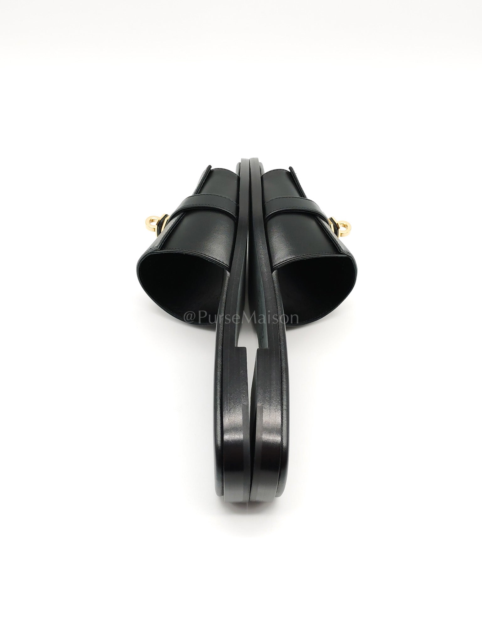 Giulia Black Sandals Size 38EU (24.5 CM) | Purse Maison Luxury Bags Shop