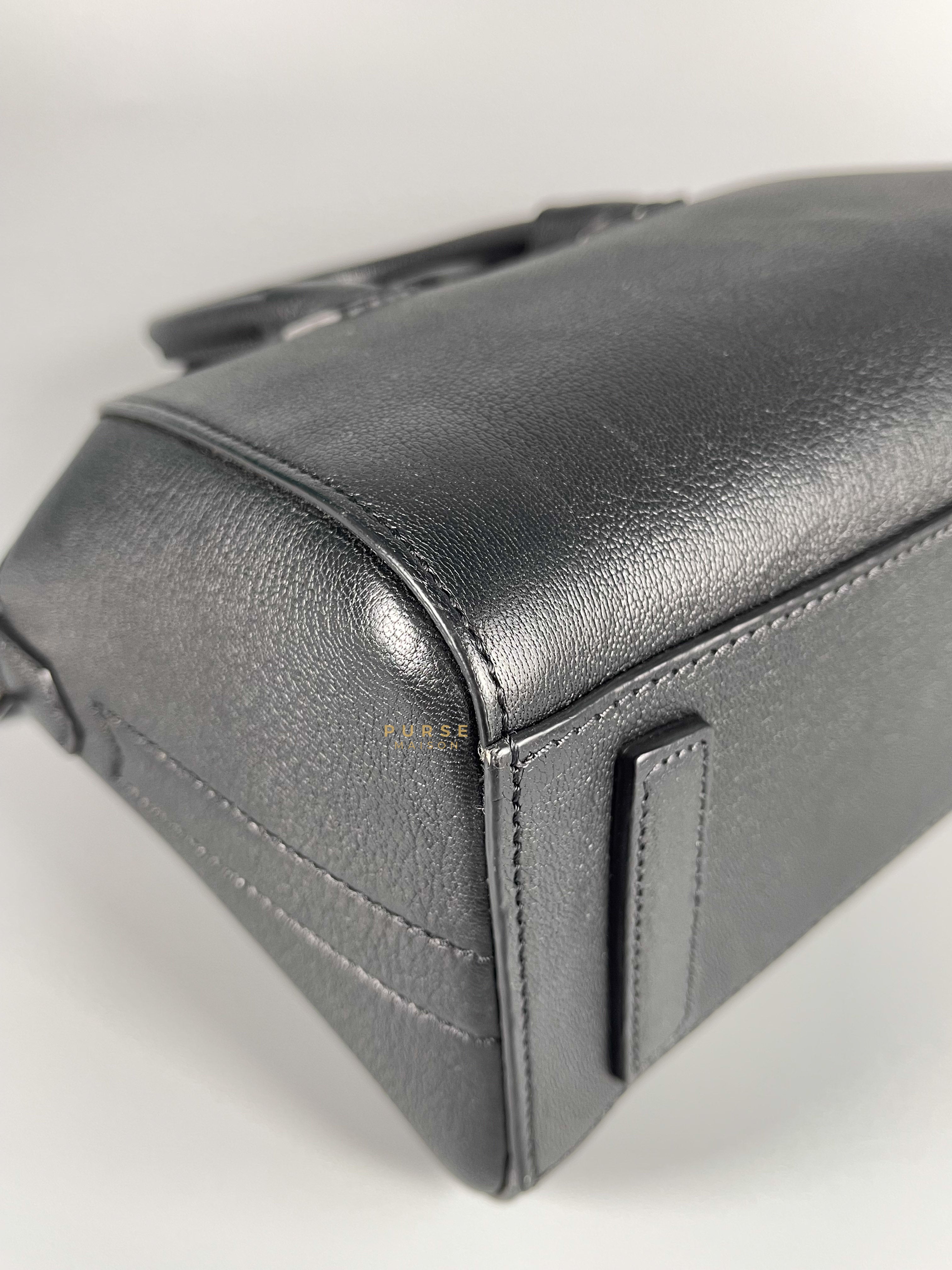 Givenchy Antigona Mini Black Goatskin Canvas Bag | Purse Maison Luxury Bags Shop