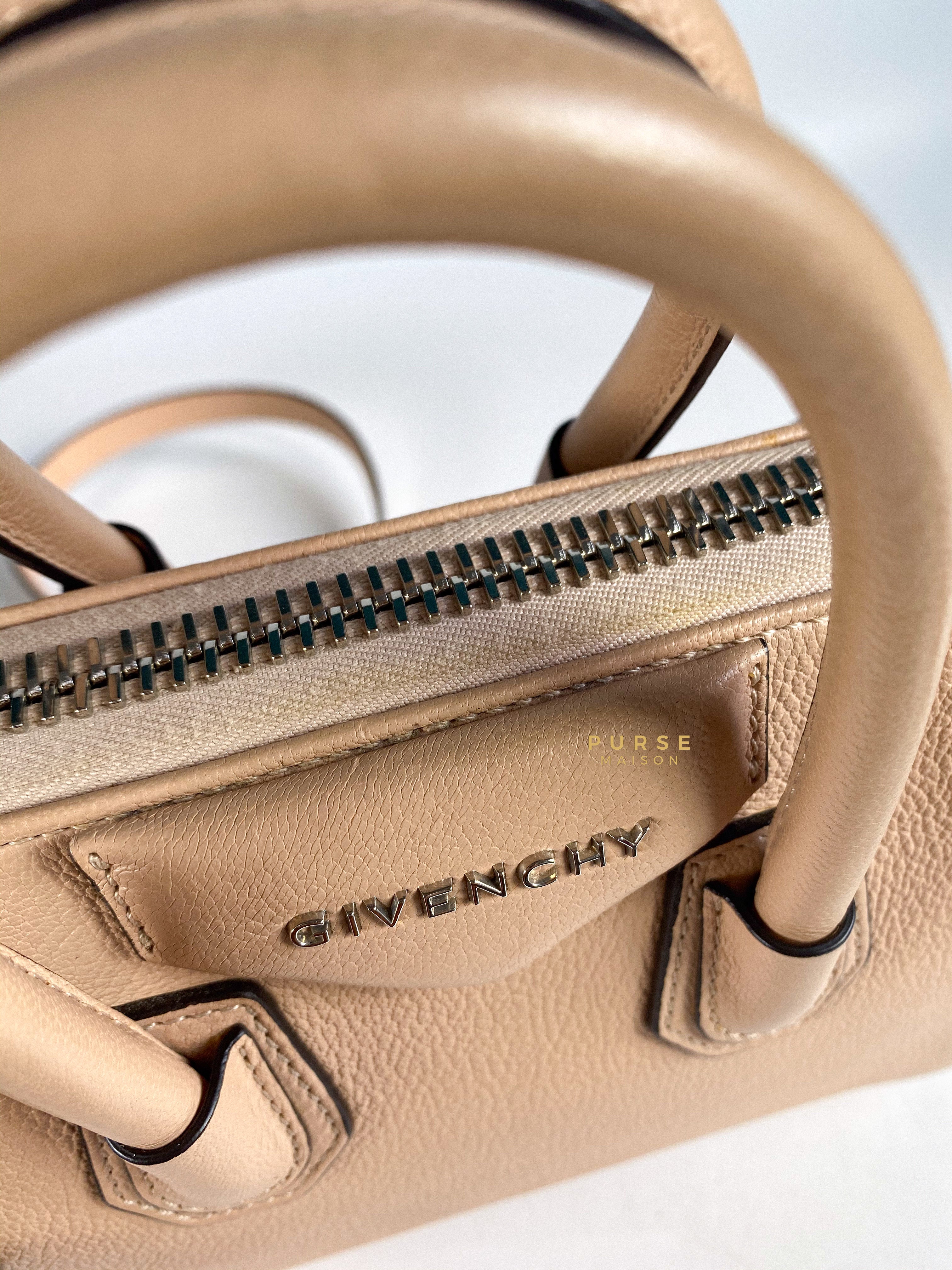 Givenchy Antigona Mini Grained Calfskin Beige Purse Maison