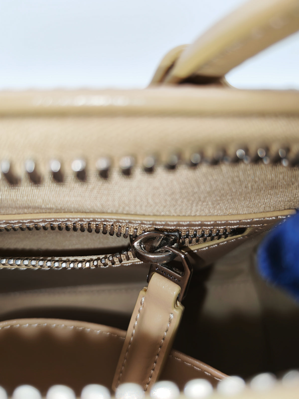 Givenchy Antigona Mini in Beige Box Calfskin Leather and Silver Hardware | Purse Maison Luxury Bags Shop