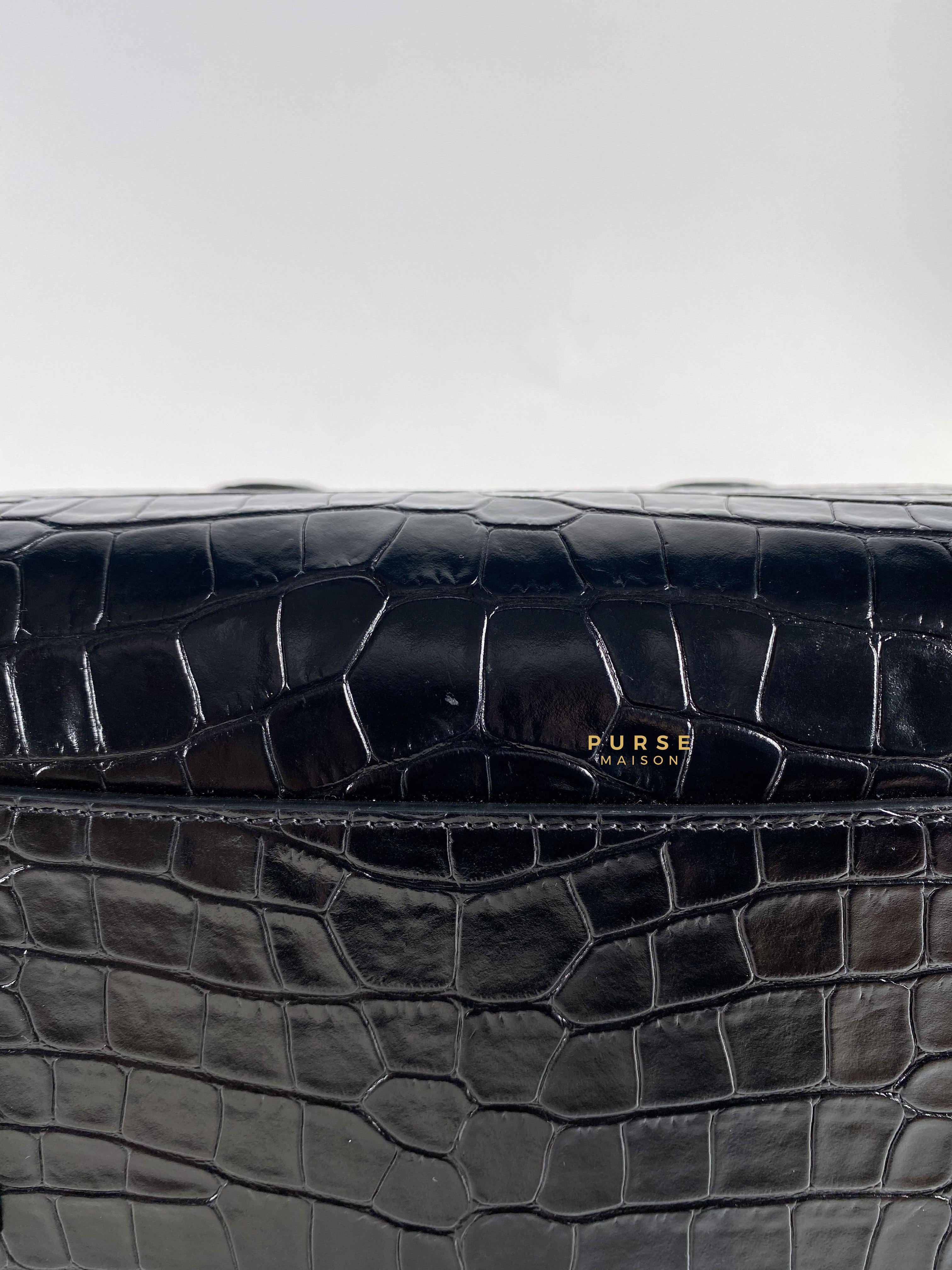 Givenchy Antigona Small in Crocodile Embossed Calfskin Leather Black | Purse Maison Luxury Bags Shop