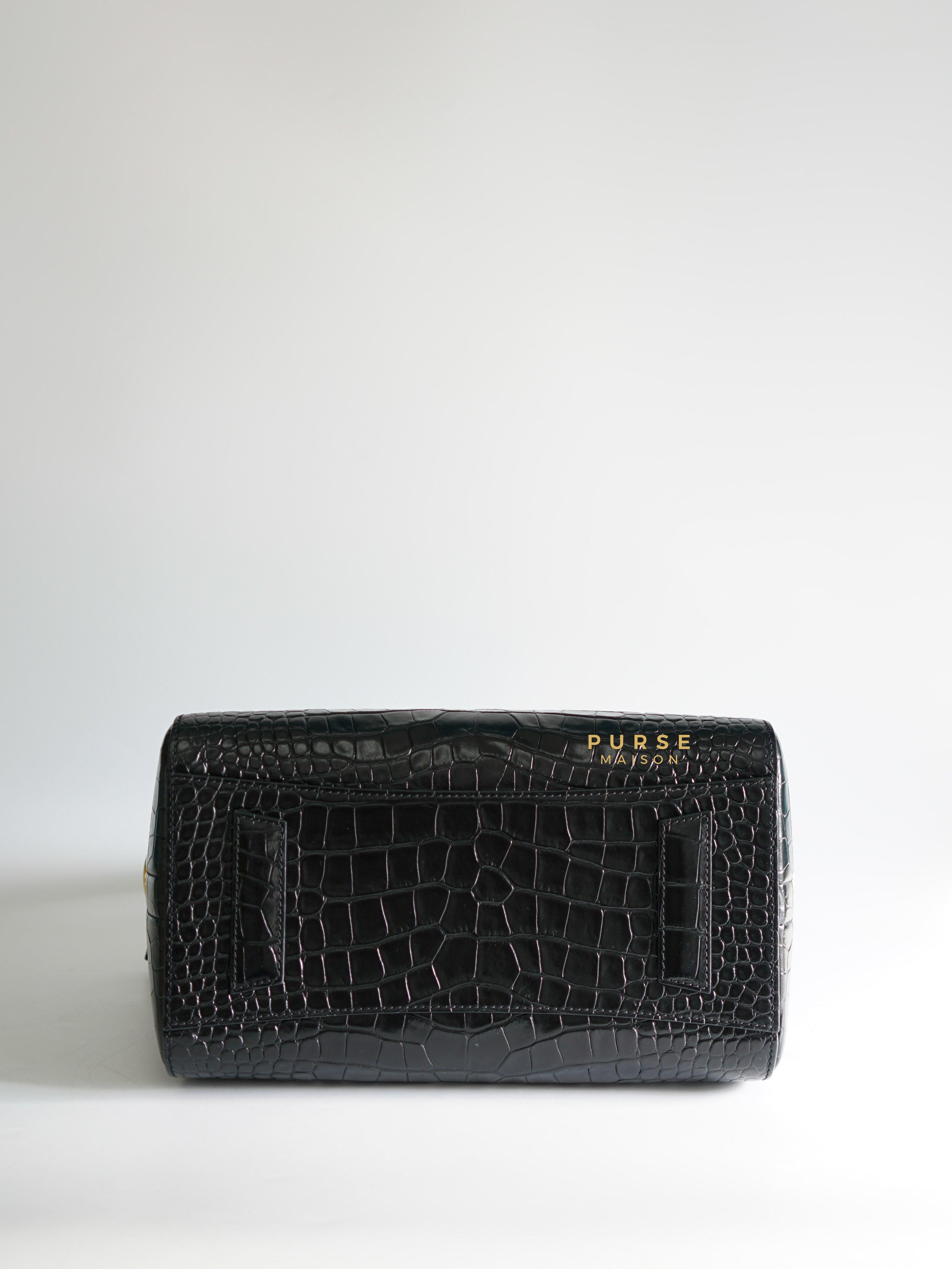 Givenchy Antigona Small in Crocodile Embossed Calfskin Leather Black | Purse Maison Luxury Bags Shop