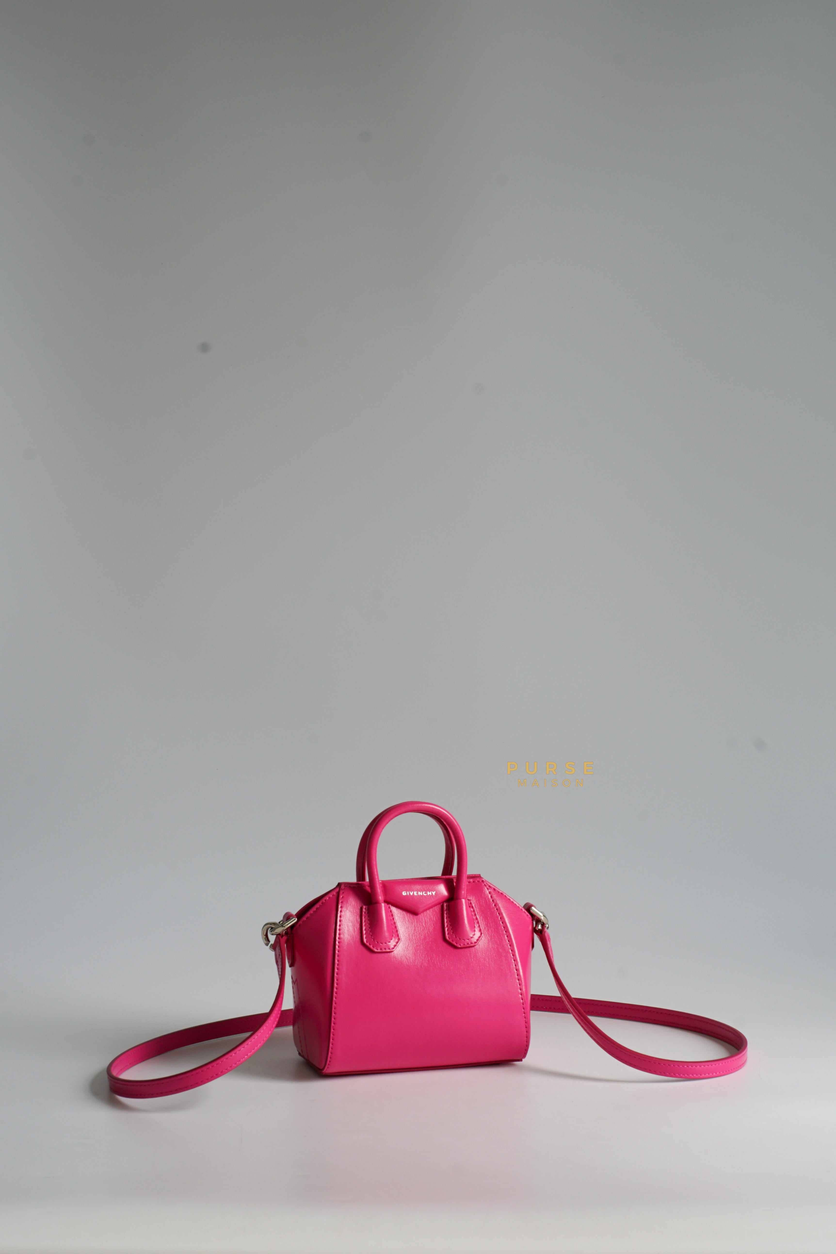 Givenchy Micro Antigona Neon Pink in Calf Leather