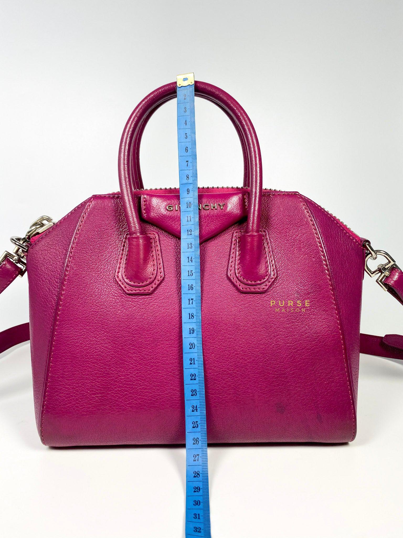 Givenchy Mini Antigona Fuchsia Grained Calfskin Leather |