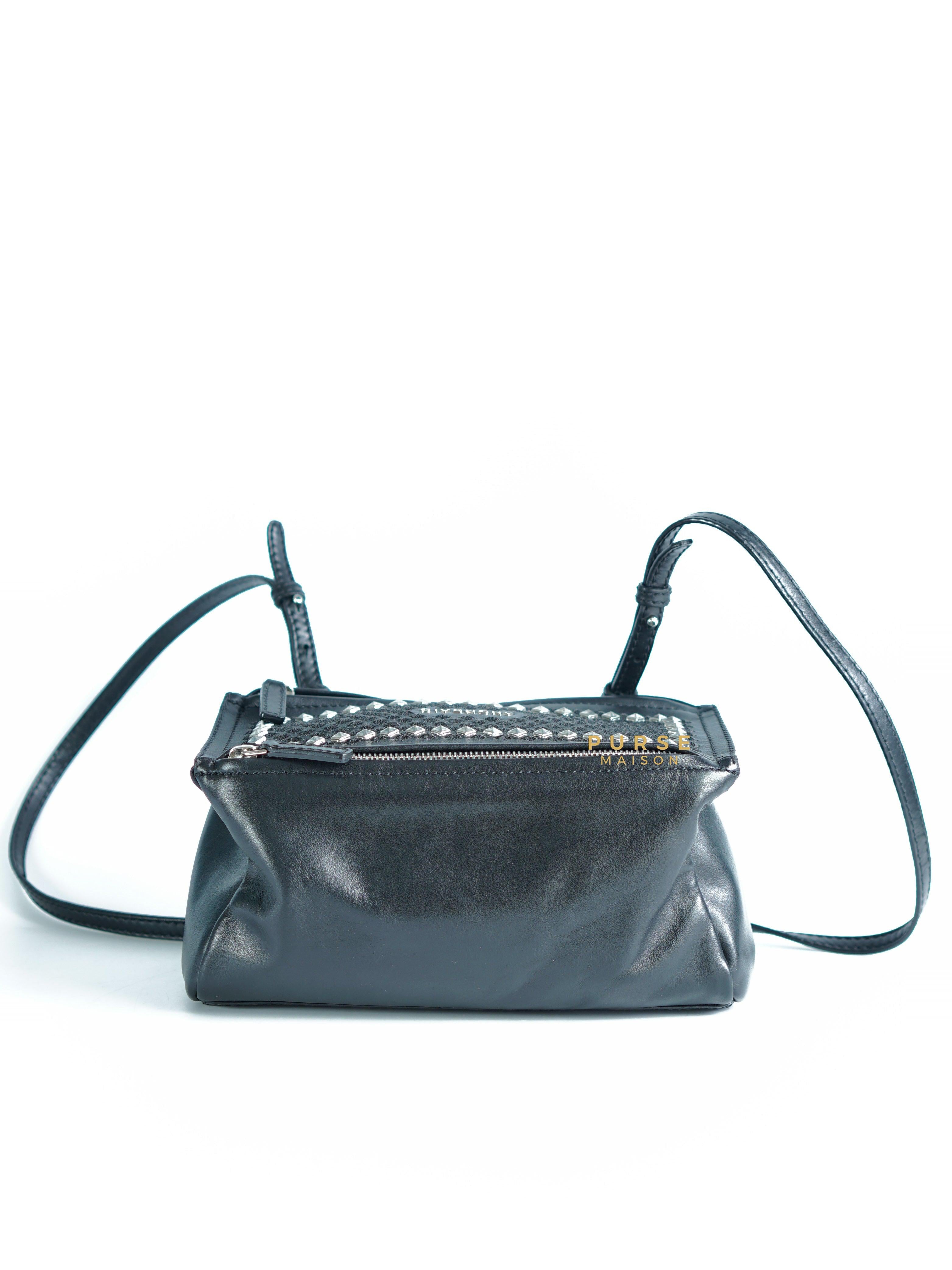 Givenchy Mini Pandora Studded Black Bag in Smooth Leather | Purse Maison Luxury Bags Shop