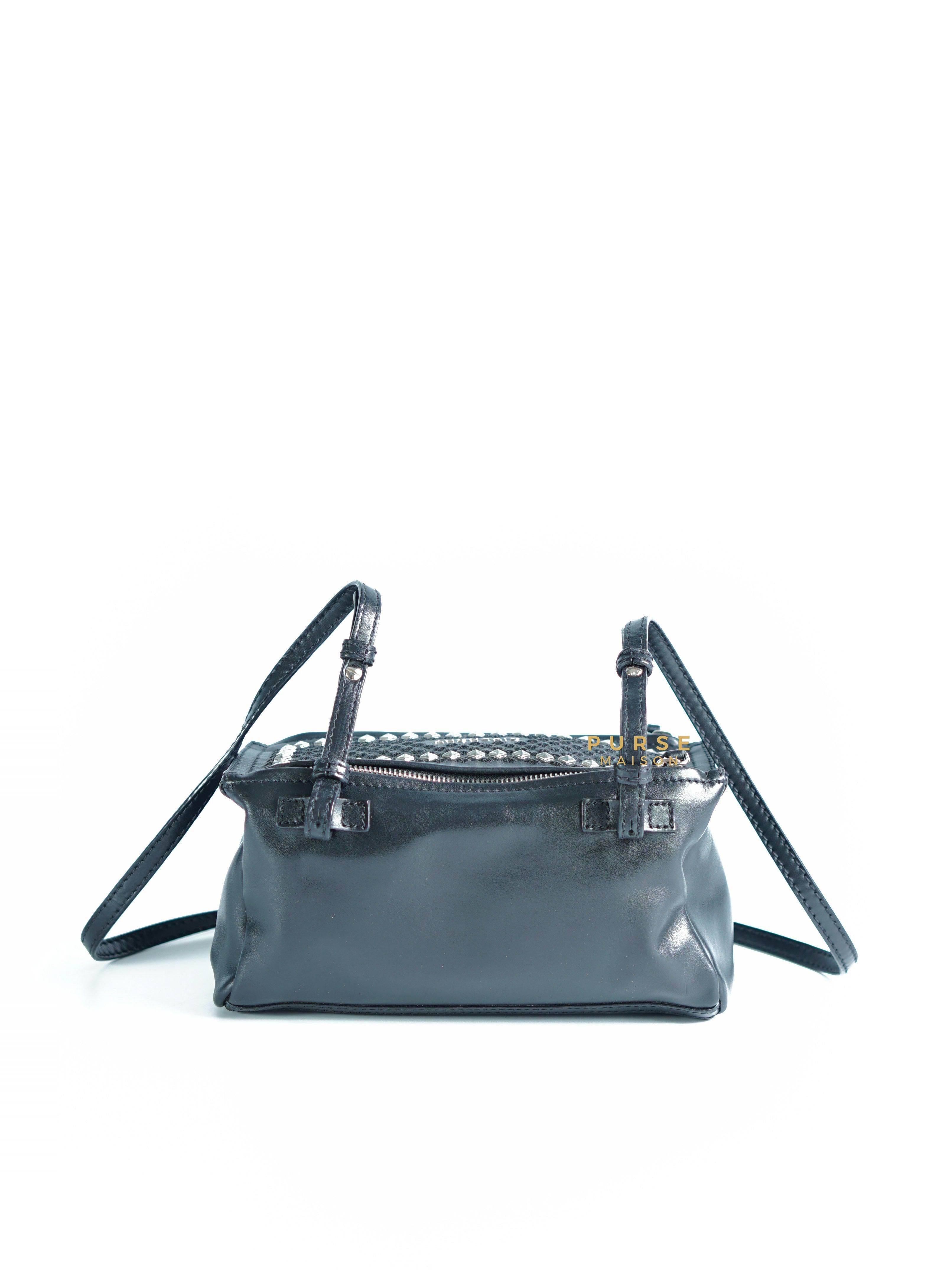 Givenchy Mini Pandora Studded Black Bag in Smooth Leather | Purse Maison Luxury Bags Shop