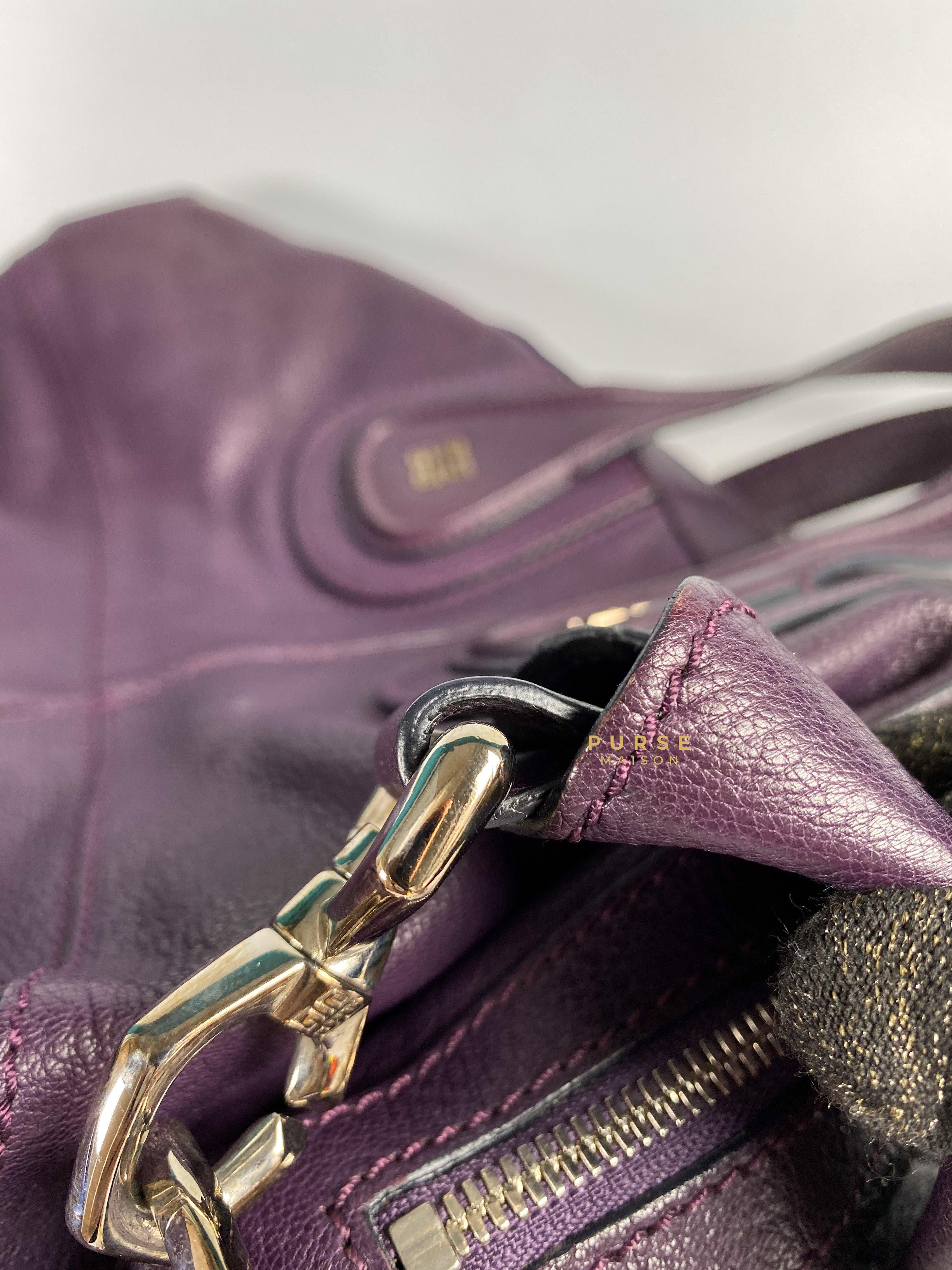 Givenchy Nightingale Plum Medium Grained Leather | Purse Maison Luxury Bags Shop