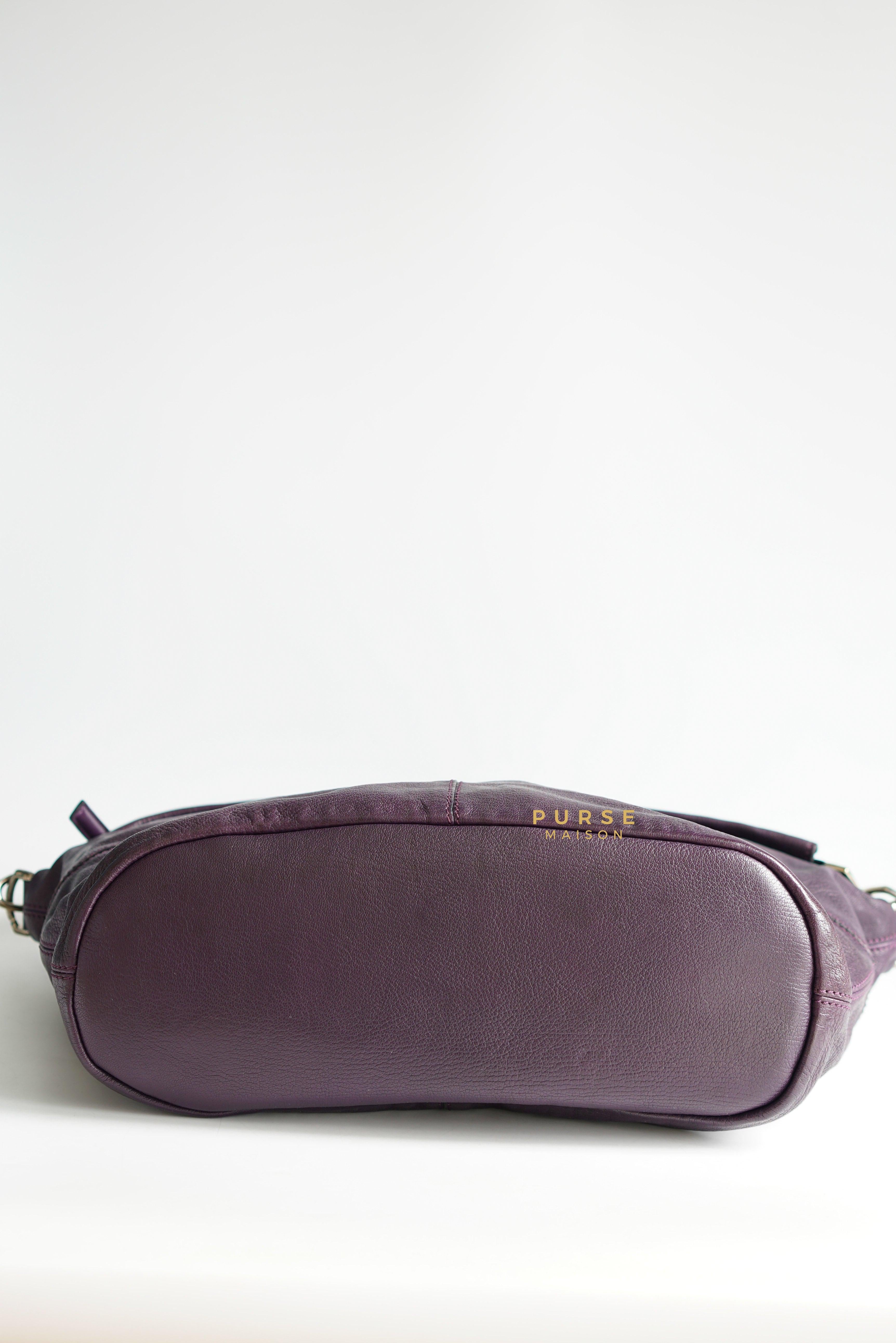 Givenchy Nightingale Plum Medium Grained Leather | Purse Maison Luxury Bags Shop