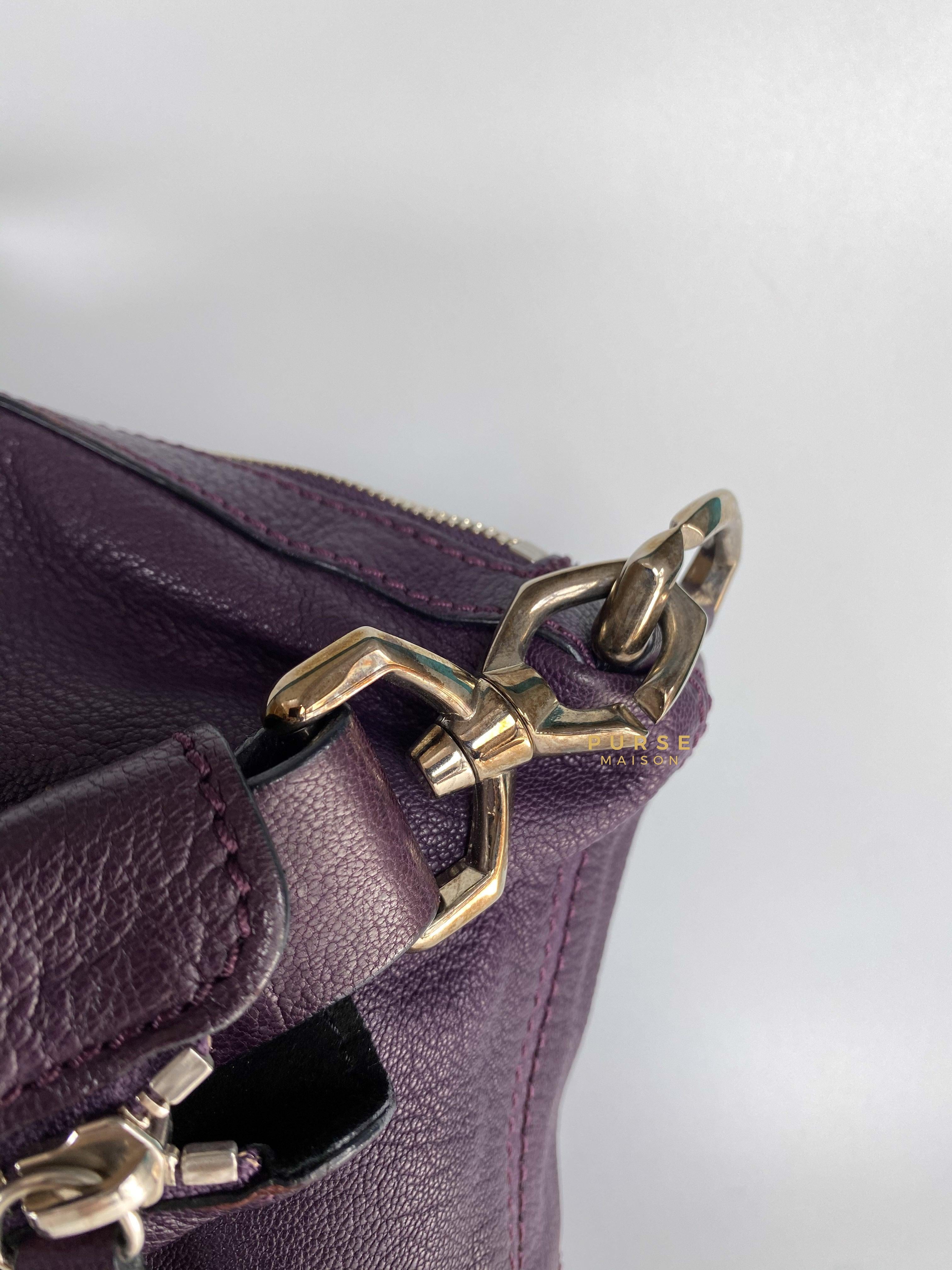 Givenchy Nightingale Plum Medium Grained Leather | Purse Maison Luxury Bags Shop