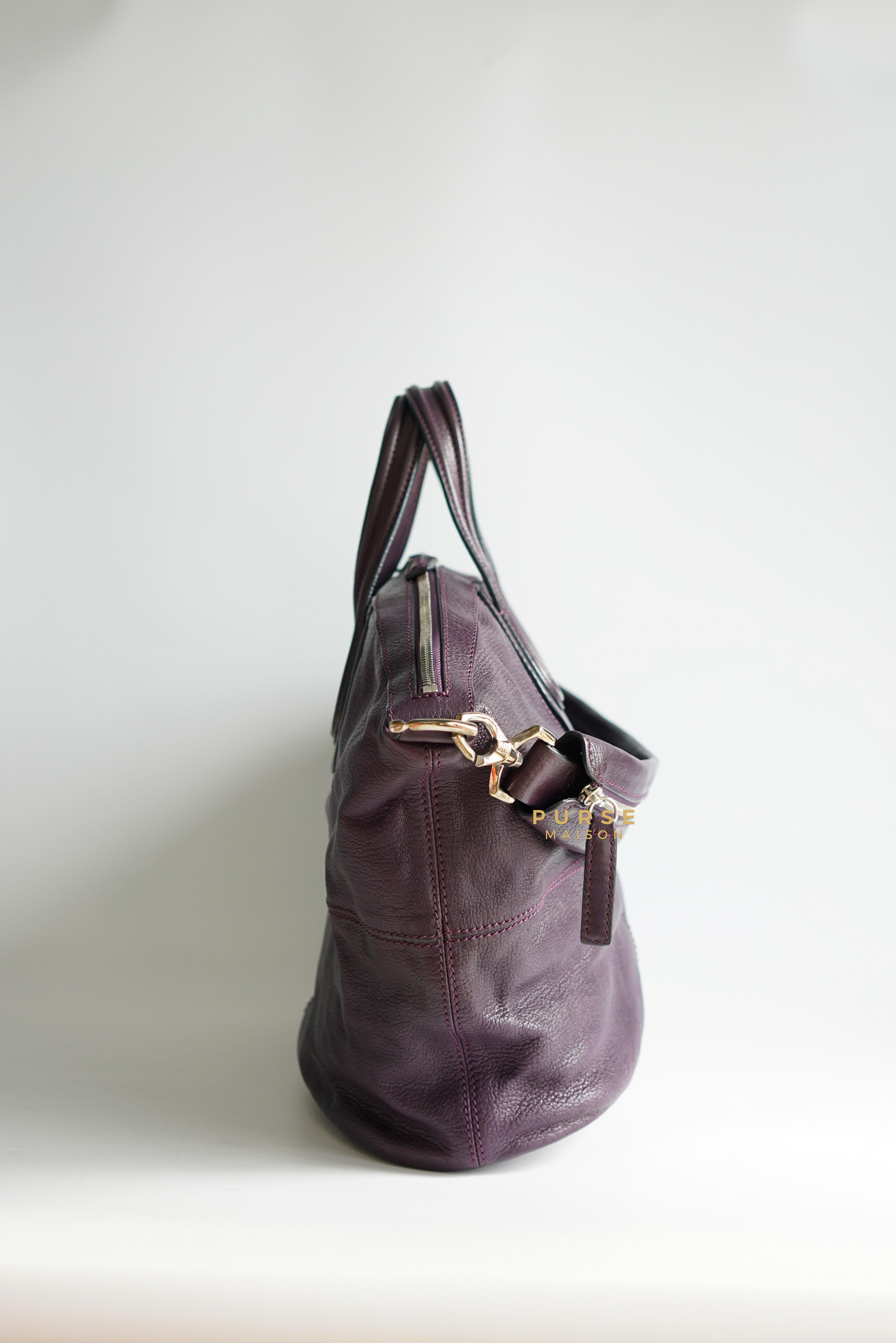 Givenchy Nightingale Plum Medium Grained Leather | Purse Maison Luxury Bags Shop