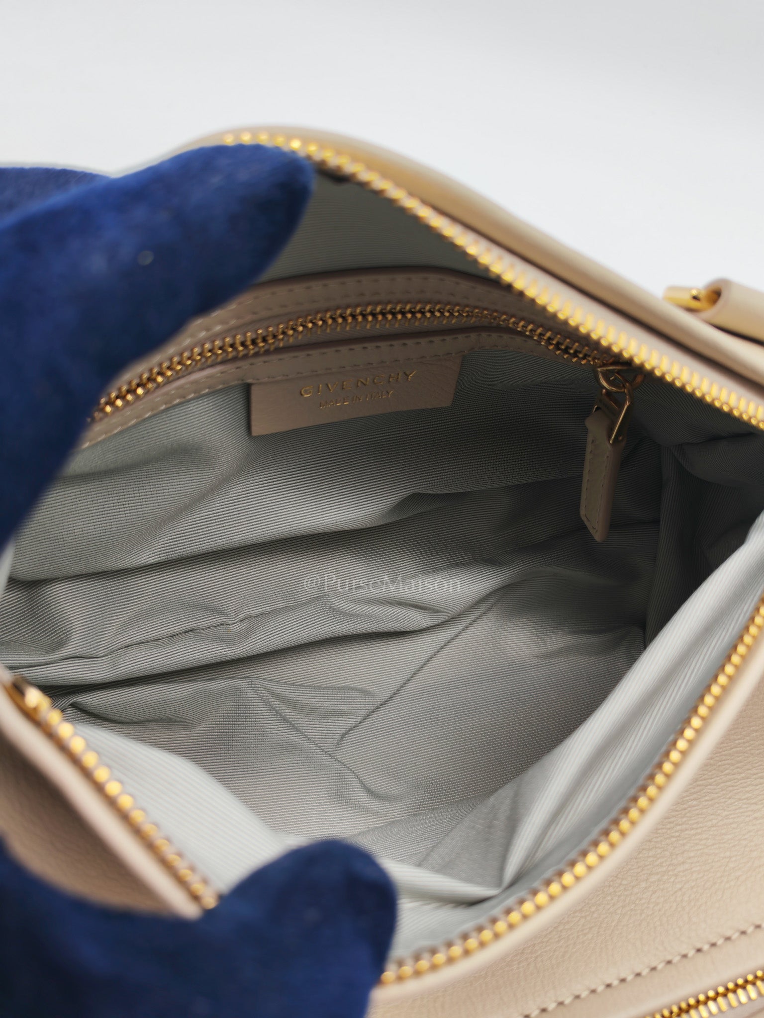 Givenchy Pandora Small in Natural Beige Grained Calfskin Leather Gold Hardware | Purse Maison Luxury Bags Shop
