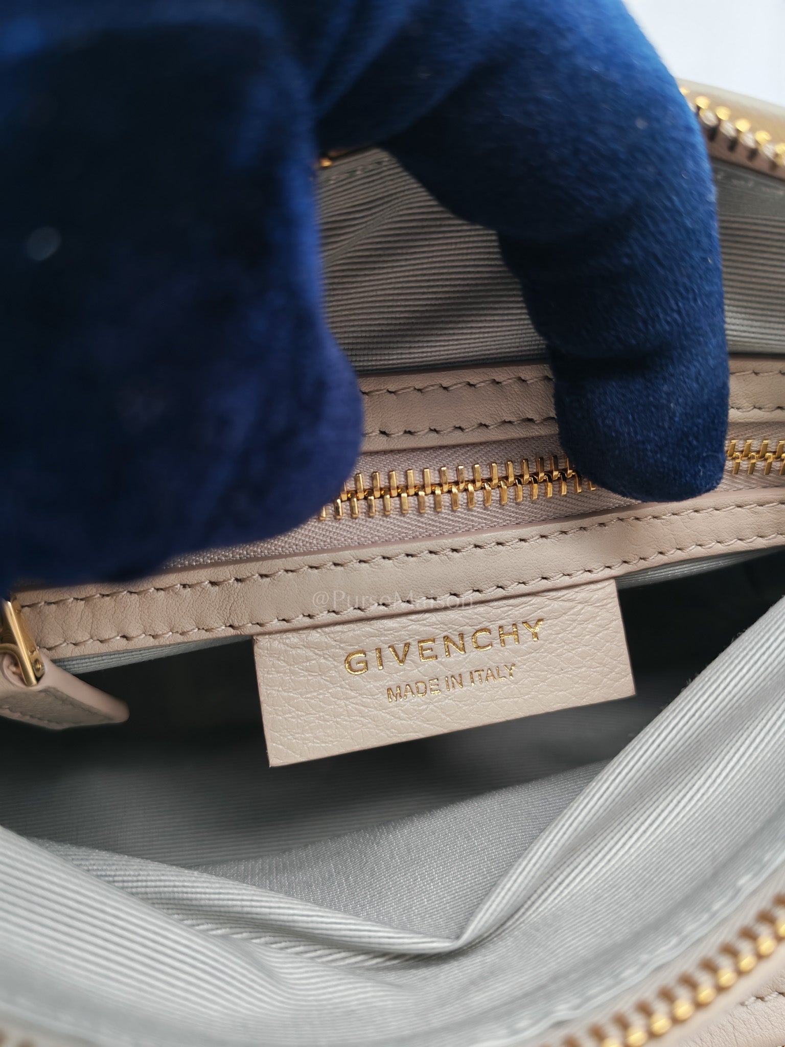 Givenchy Pandora Small in Natural Beige Grained Calfskin Leather Gold Hardware | Purse Maison Luxury Bags Shop