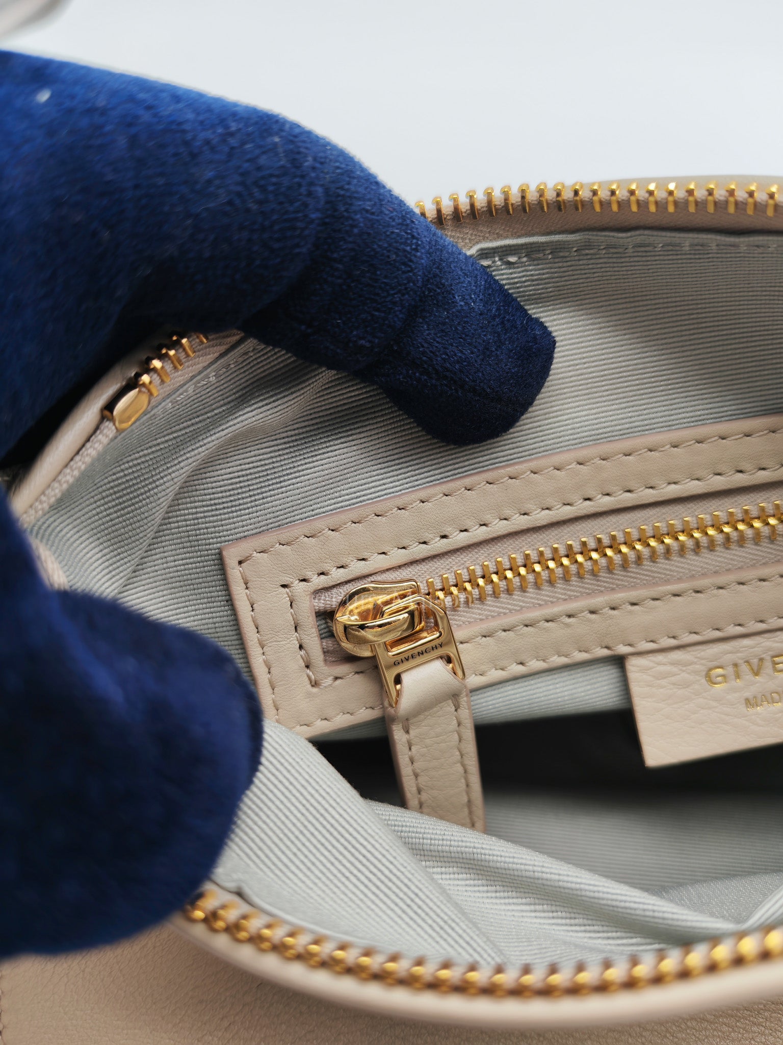Givenchy Pandora Small in Natural Beige Grained Calfskin Leather Gold Hardware | Purse Maison Luxury Bags Shop