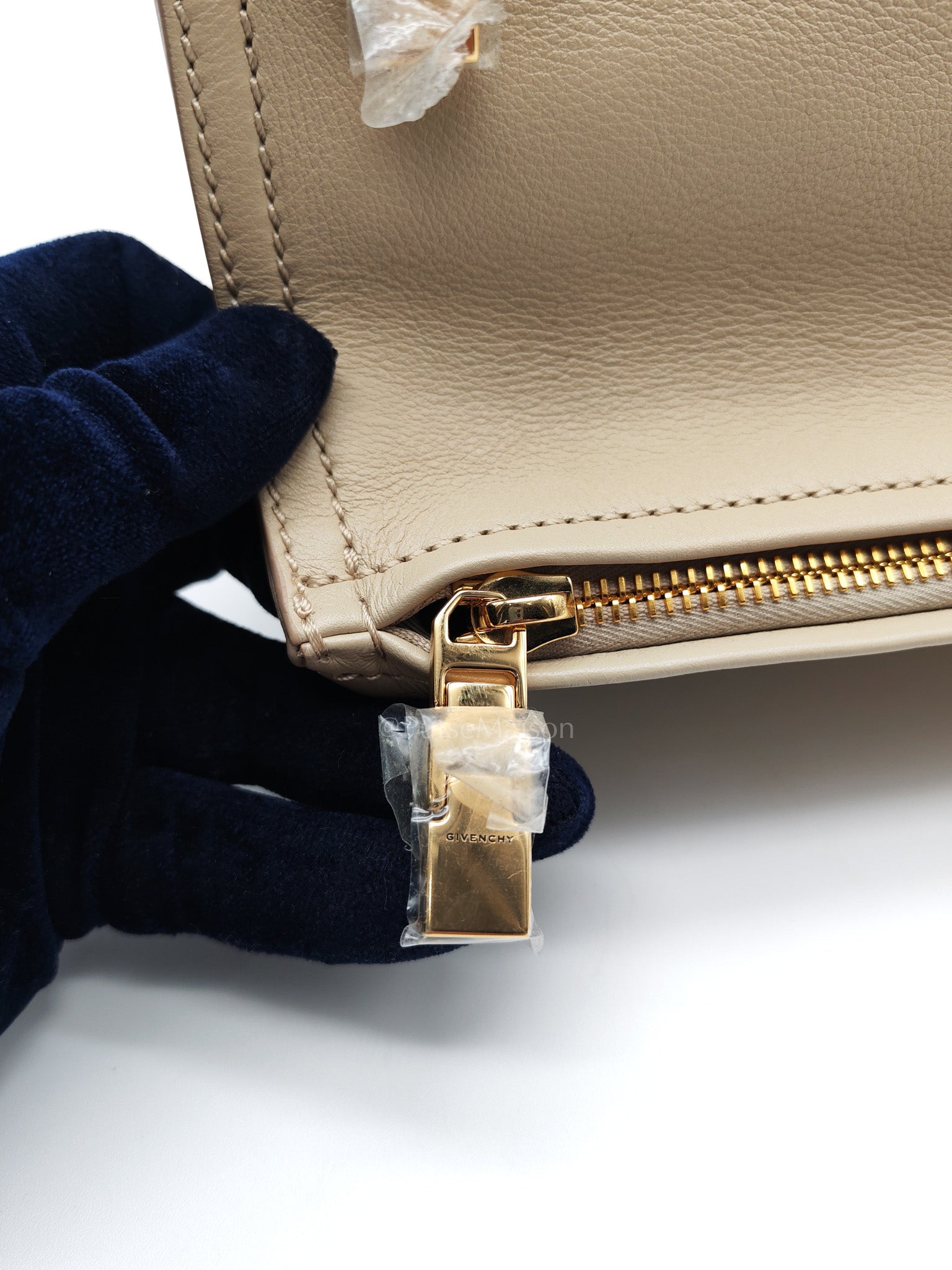 Givenchy Pandora Small in Natural Beige Grained Calfskin Leather Gold Hardware | Purse Maison Luxury Bags Shop