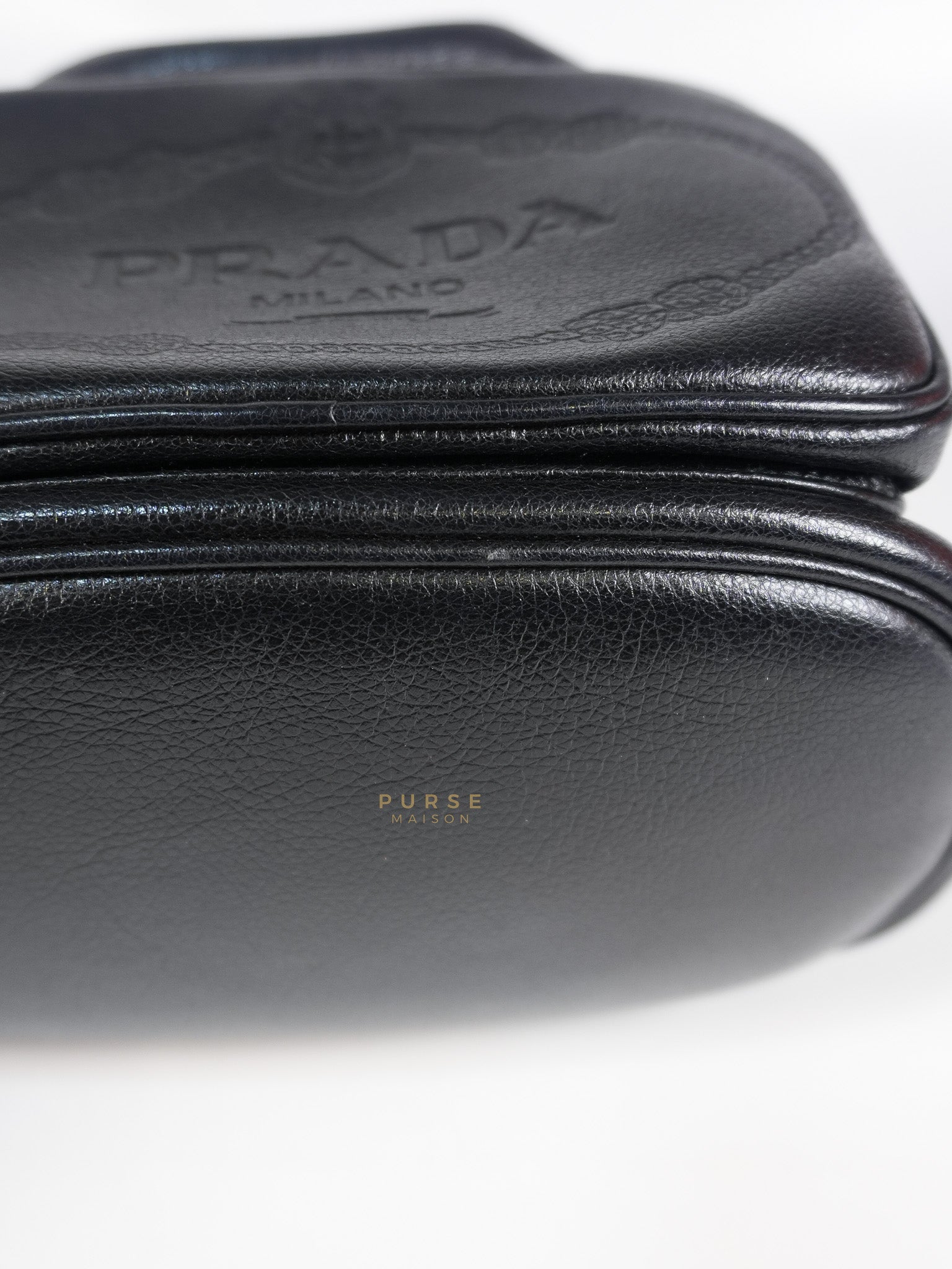 Glace Calfskin Embossed Sacchiello Bucket Bag | Purse Maison Luxury Bags Shop