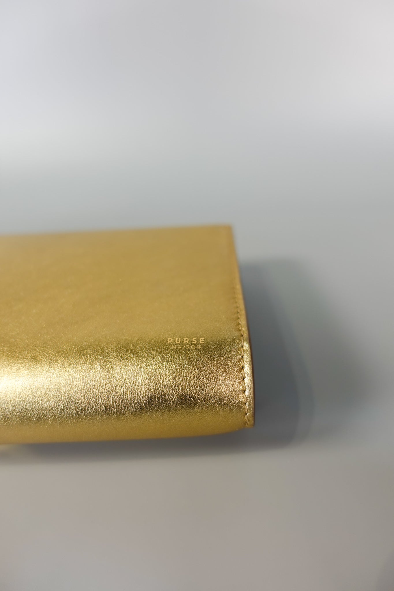 Gold Leather Louise Clutch Bag | Purse Maison Luxury Bags Shop