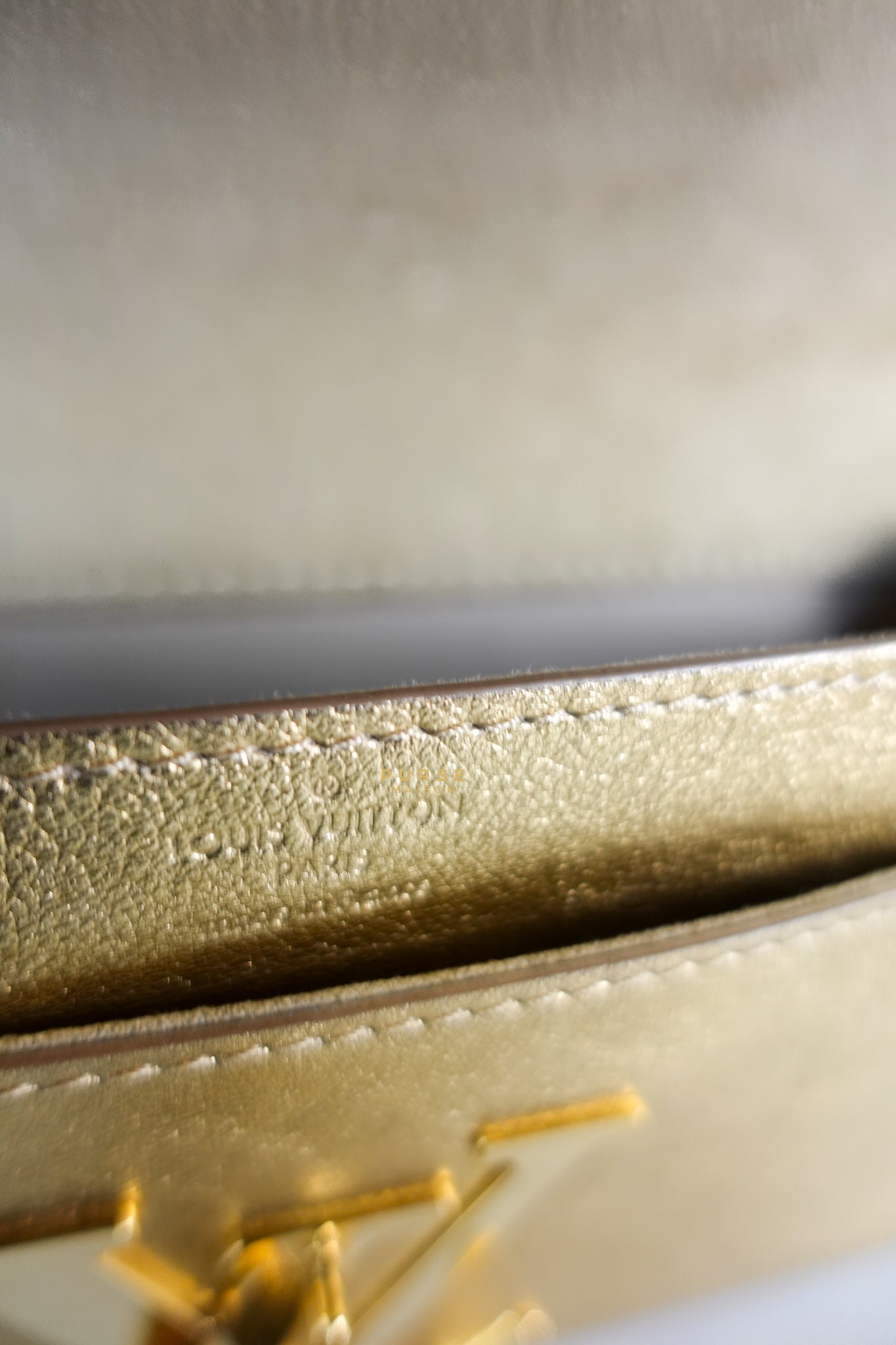 Gold Leather Louise Clutch Bag | Purse Maison Luxury Bags Shop