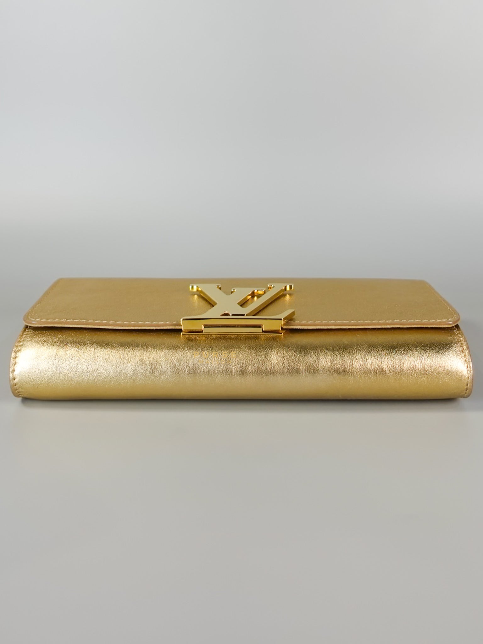 Gold Leather Louise Clutch Bag | Purse Maison Luxury Bags Shop