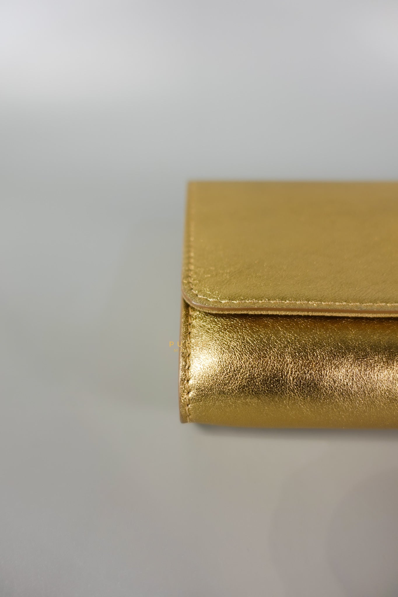 Gold Leather Louise Clutch Bag | Purse Maison Luxury Bags Shop