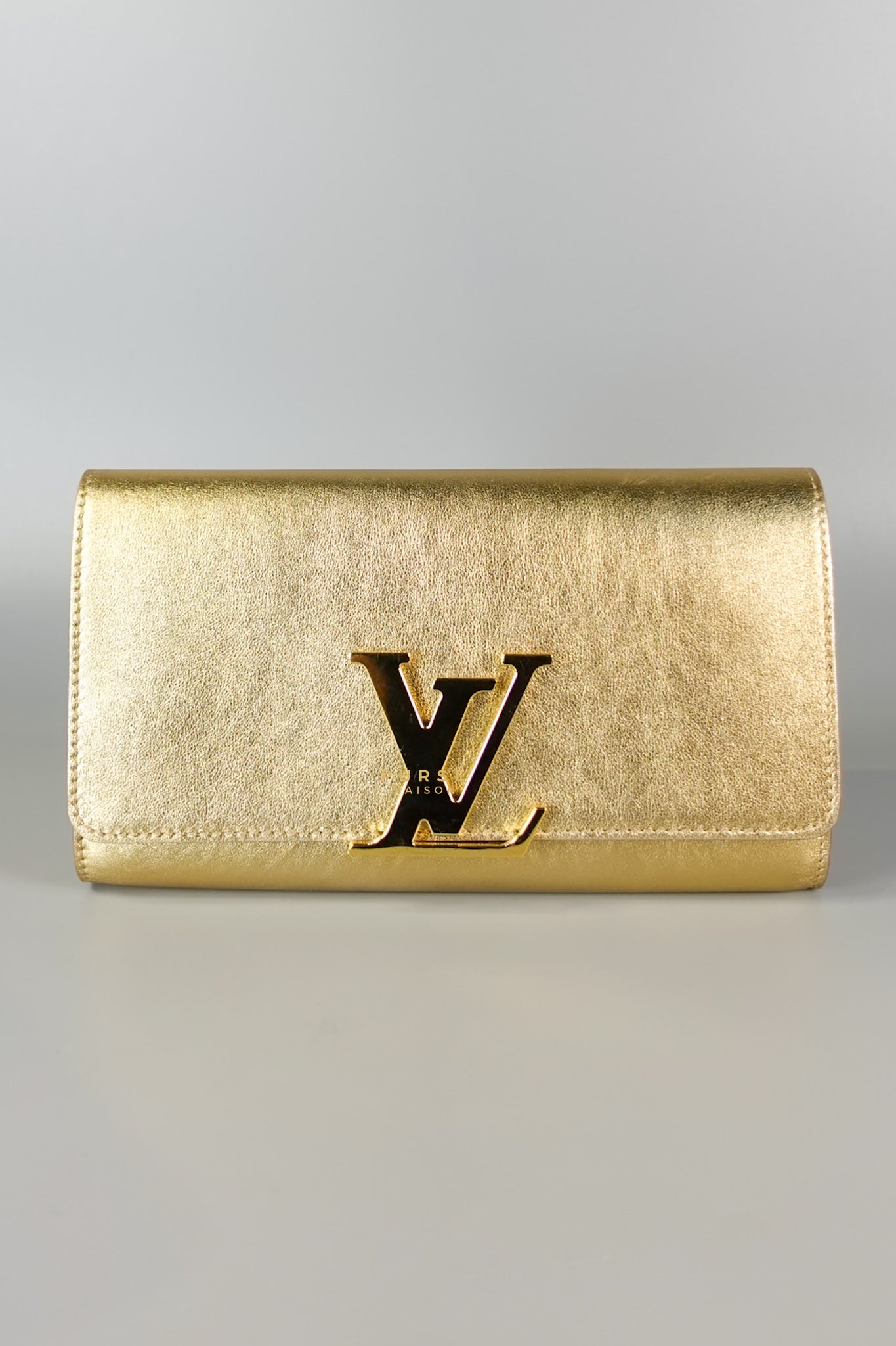 Gold Leather Louise Clutch Bag | Purse Maison Luxury Bags Shop