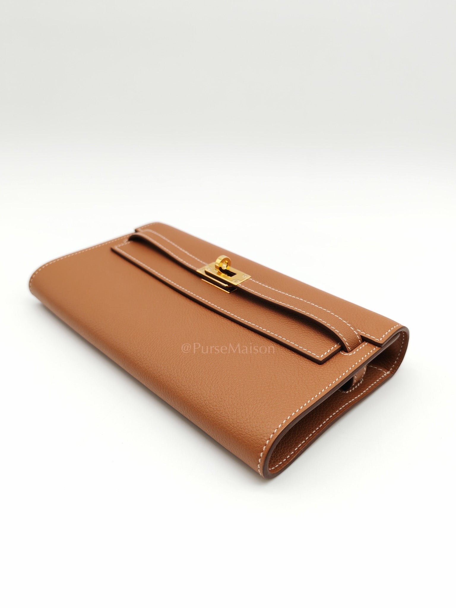 Kelly To Go Dual Strap in Gold Evercolor Leather & Gold Hardware Stamp B(2023)