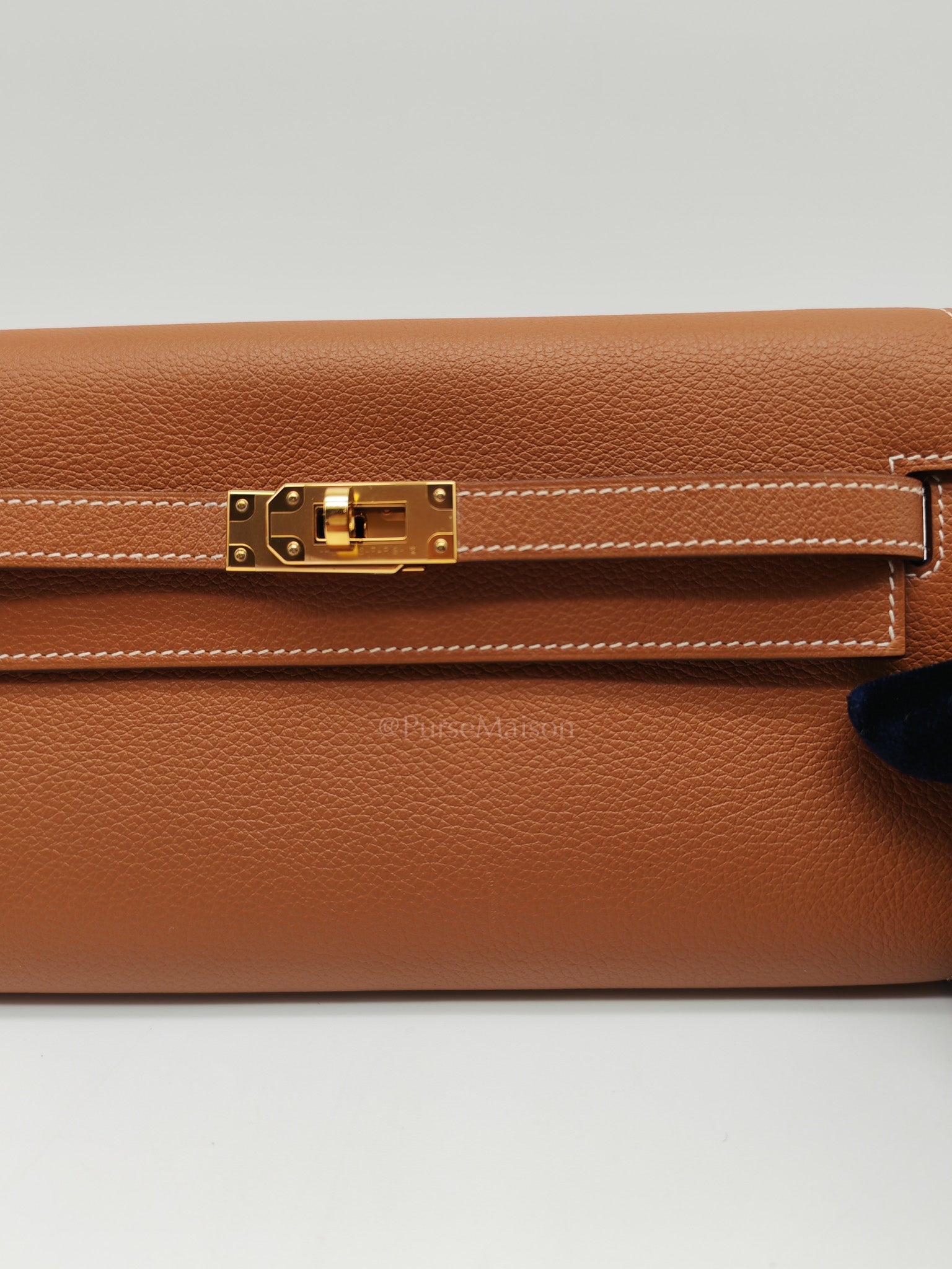 Kelly To Go Dual Strap in Gold Evercolor Leather & Gold Hardware Stamp B(2023)